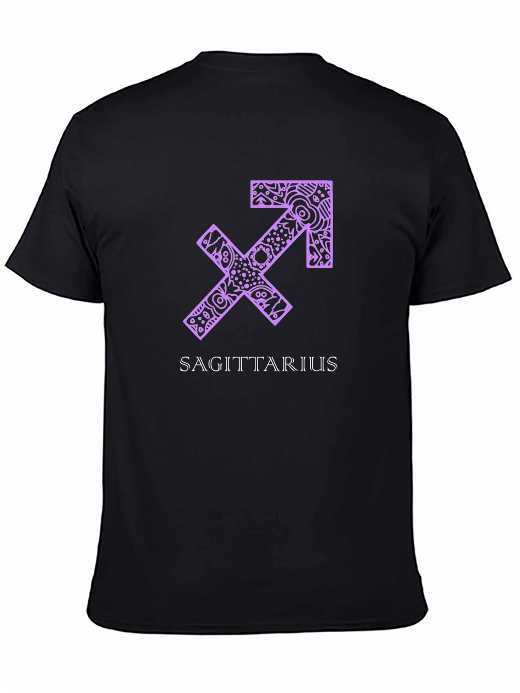 Sagittarius Zodiac Graphic Tee - Black