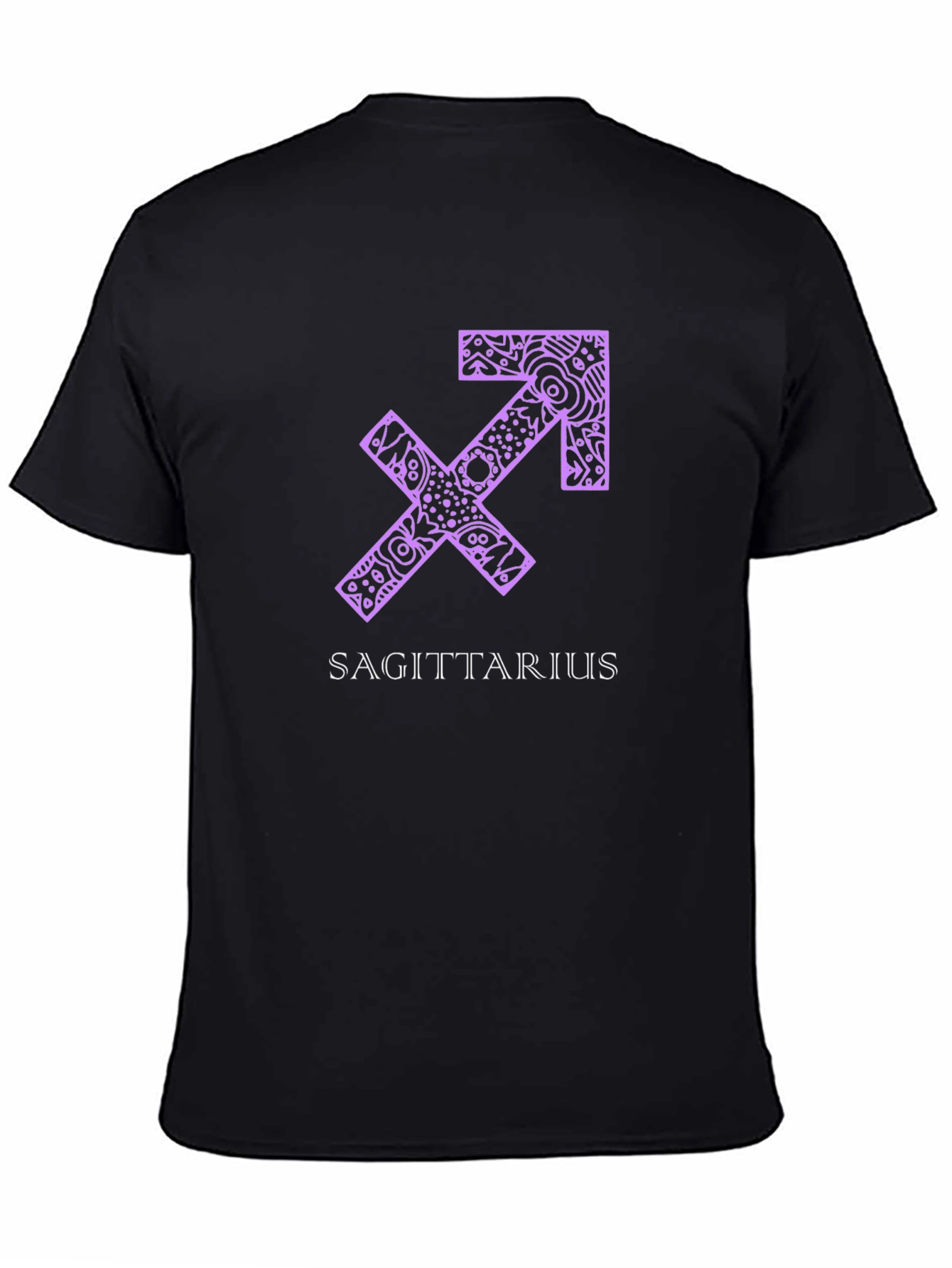 Sagittarius Zodiac Graphic Tee - Black