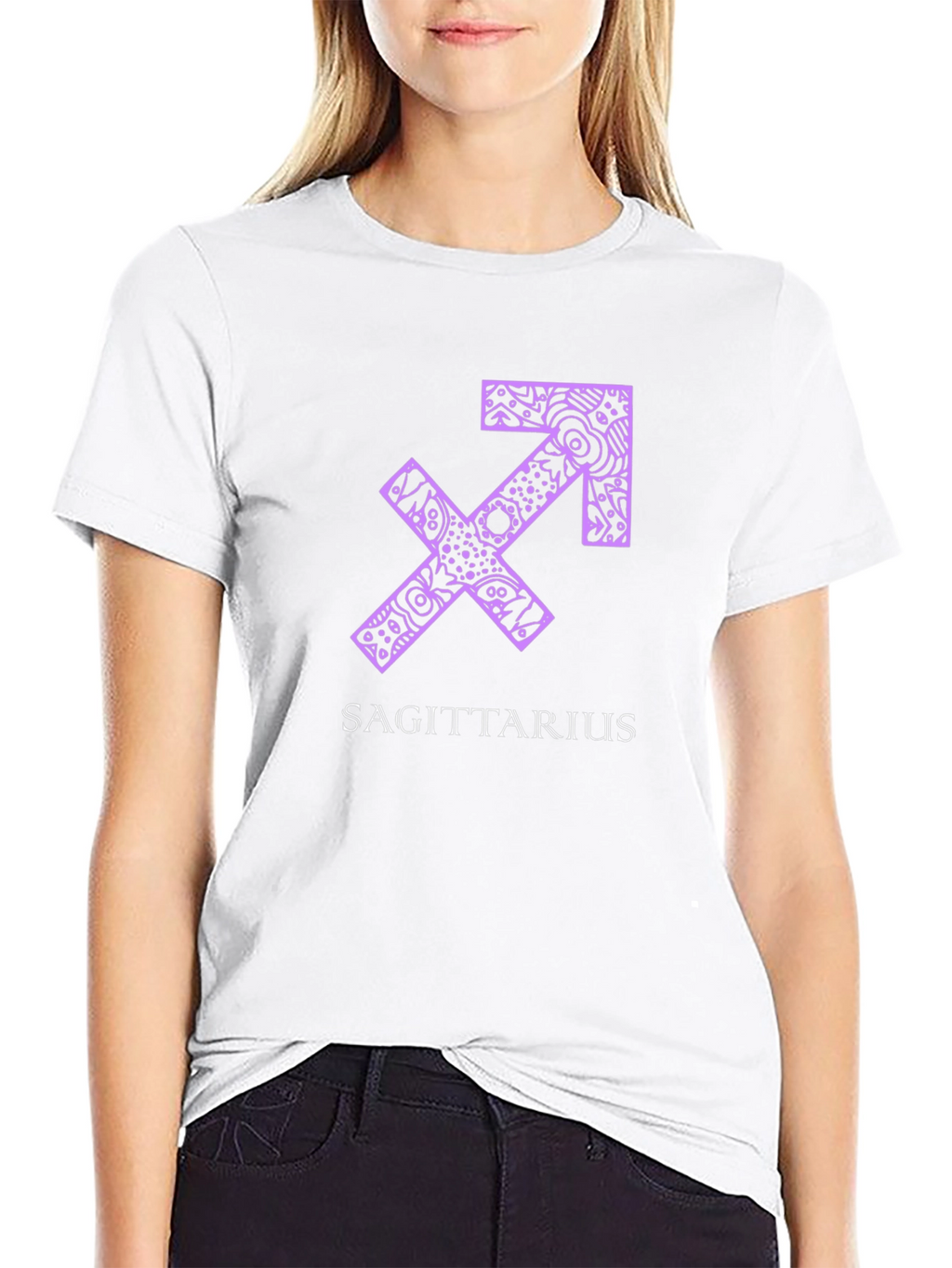 Sagittarius Zodiac Graphic Tee - Black