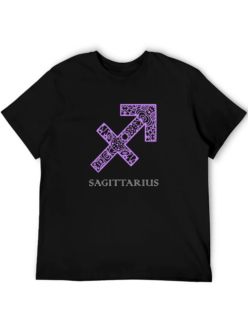 Sagittarius Zodiac Graphic Tee - Black