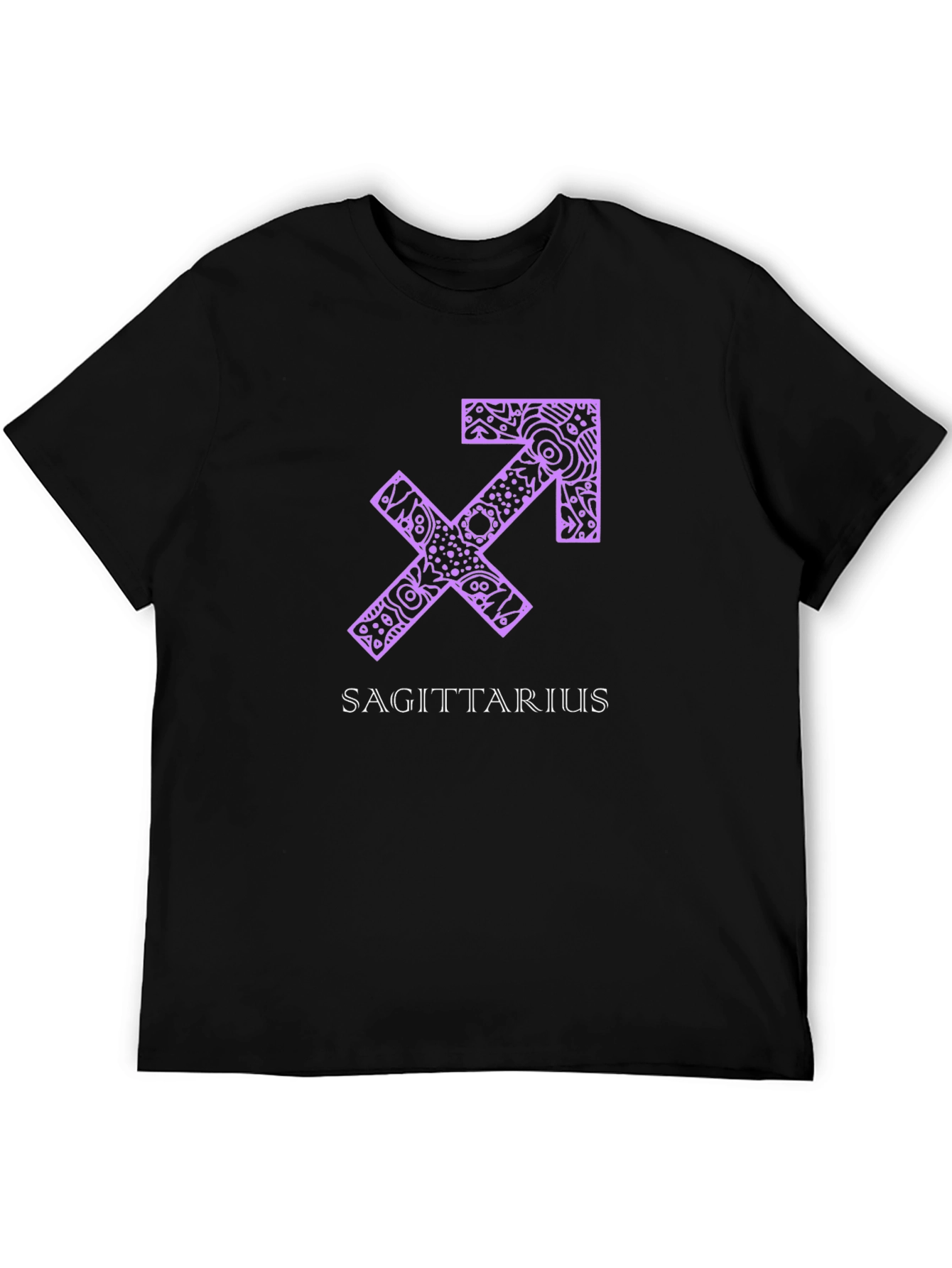 Sagittarius Zodiac Graphic Tee - Black