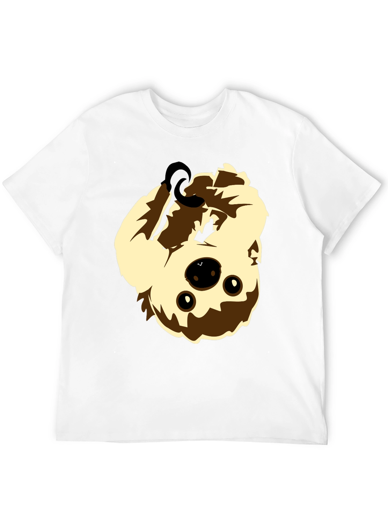 Upside Down Sloth Graphic Tee - Black Cotton Shirt
