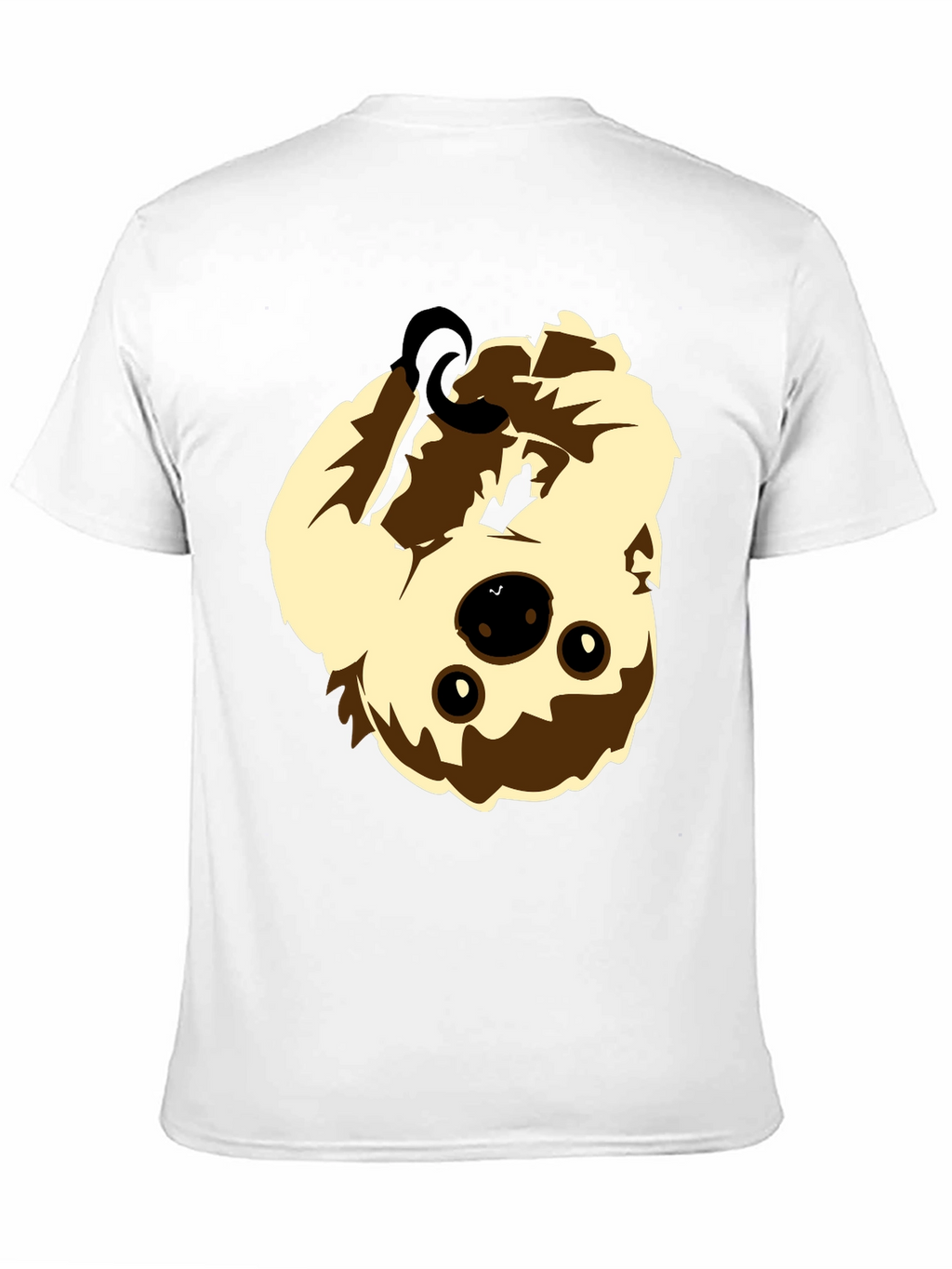 Upside Down Sloth Graphic Tee - Black Cotton Shirt