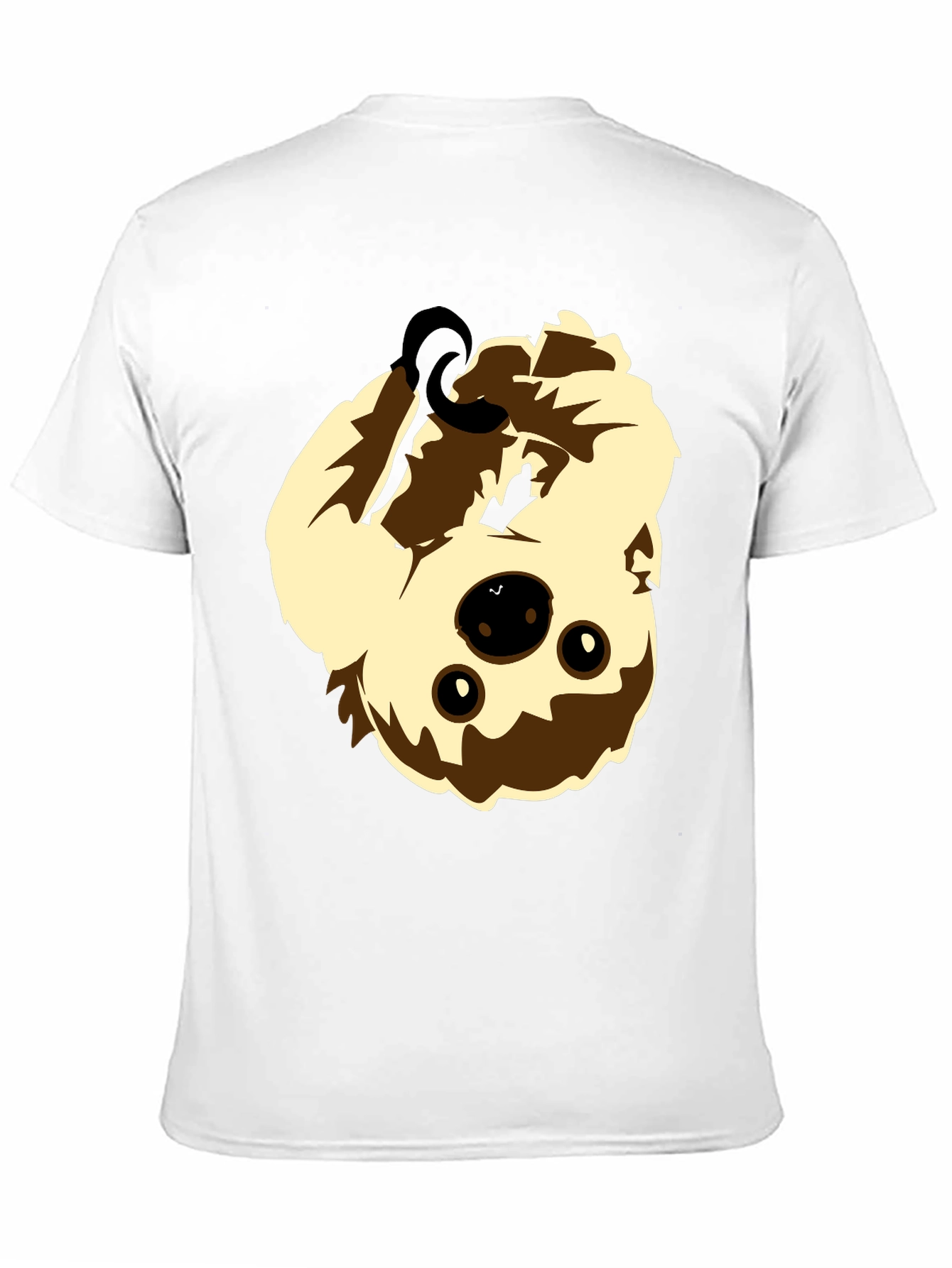 Upside Down Sloth Graphic Tee - Black Cotton Shirt