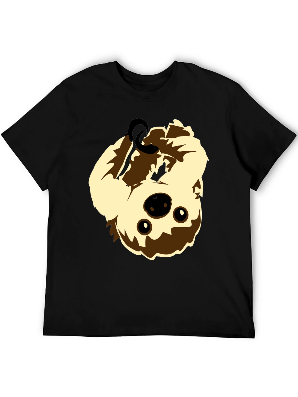 Upside Down Sloth Graphic Tee - Black Cotton Shirt