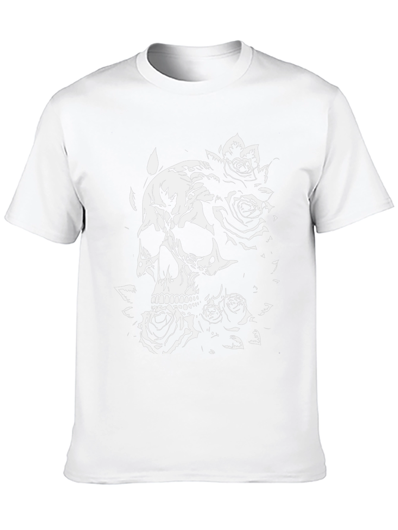 Skull & Roses Graphic Black T-Shirt