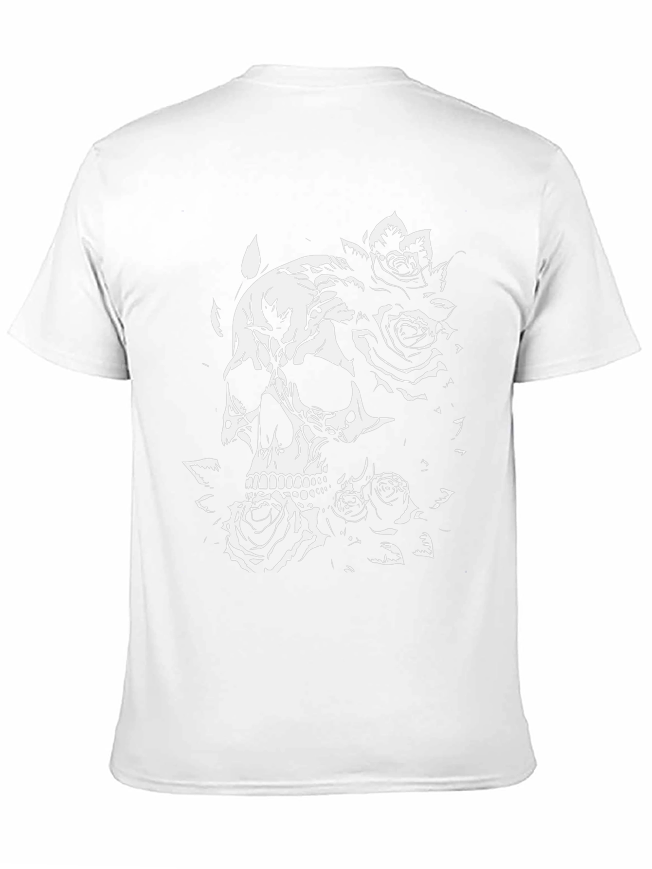 Skull & Roses Graphic Black T-Shirt