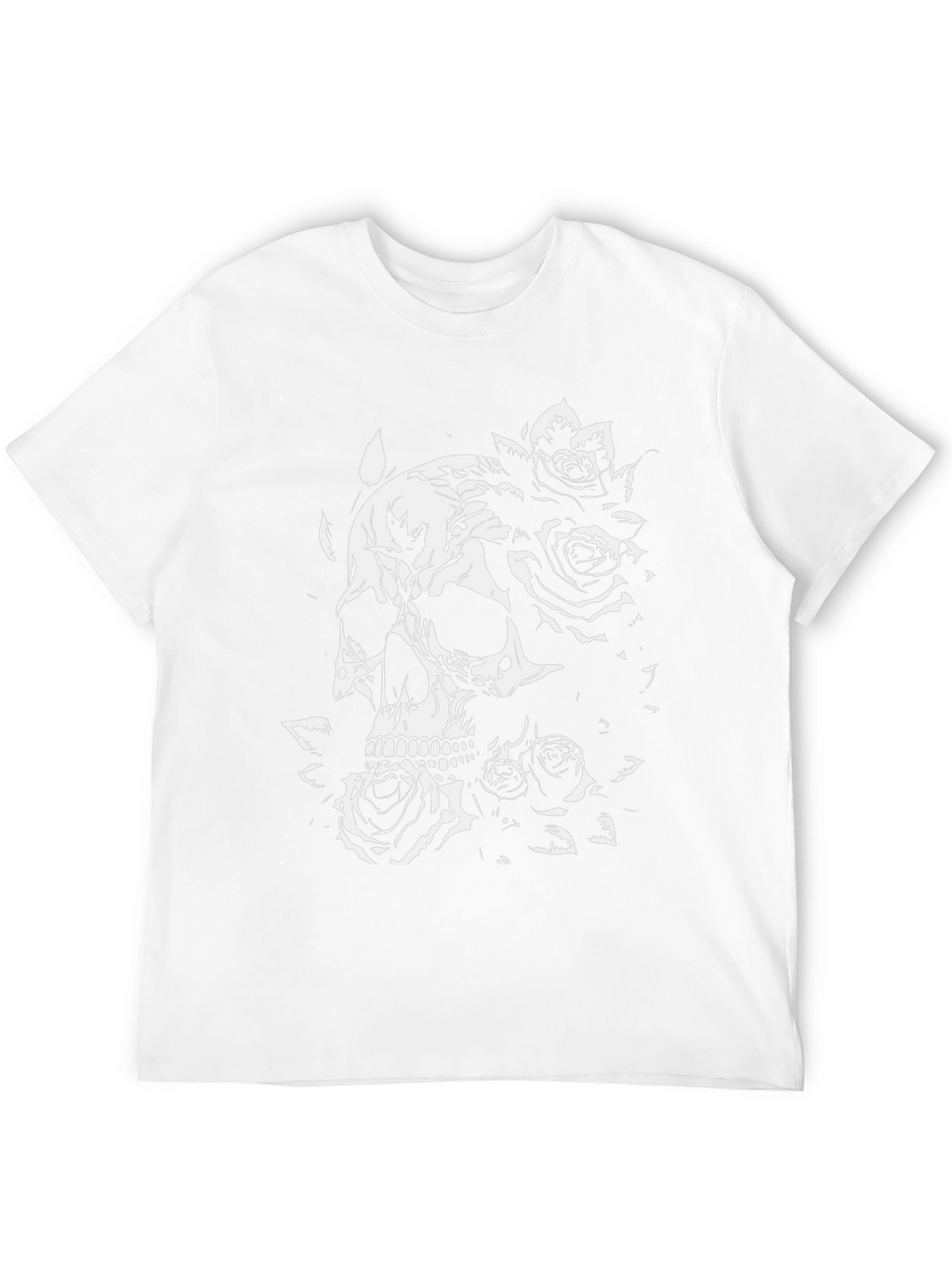 Skull & Roses Graphic Black T-Shirt