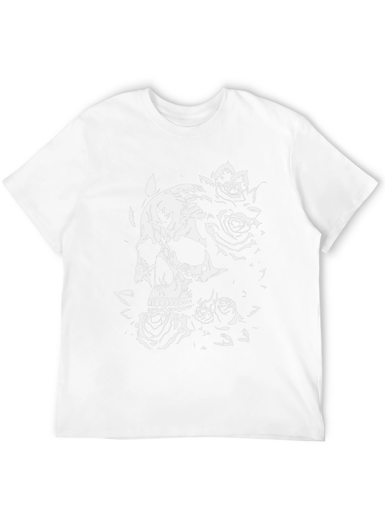 Skull & Roses Graphic Black T-Shirt