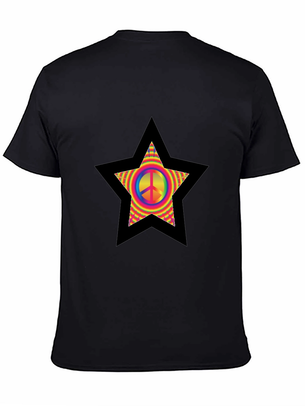 Peace Star T-Shirt - Retro Hippie Style