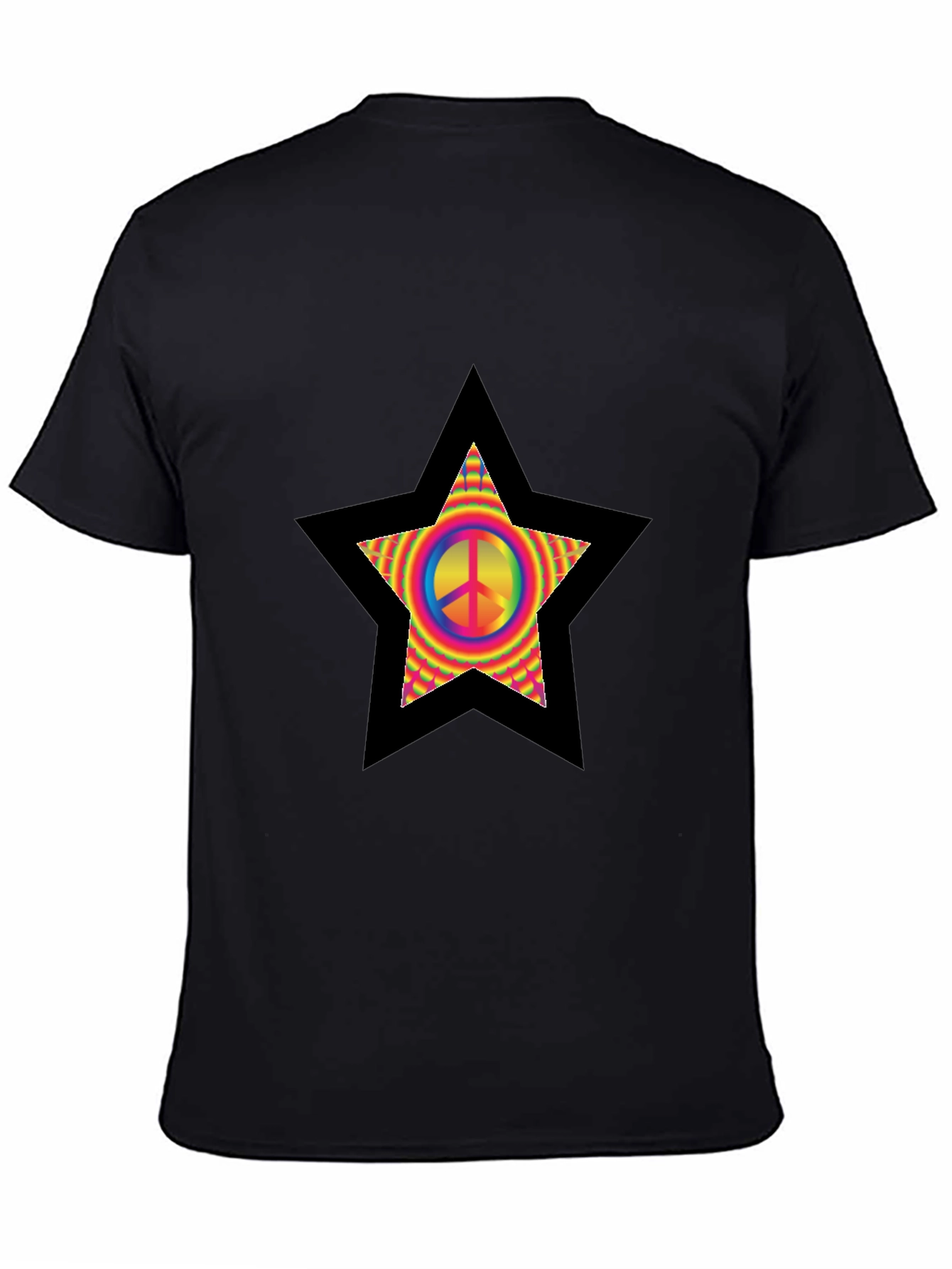Peace Star T-Shirt - Retro Hippie Style