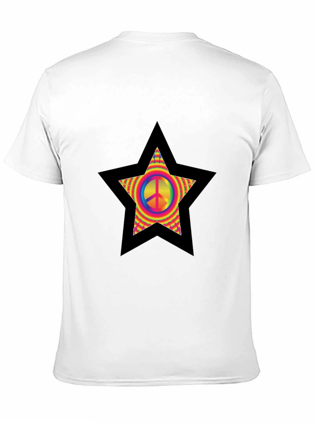 Peace Star T-Shirt - Retro Hippie Style