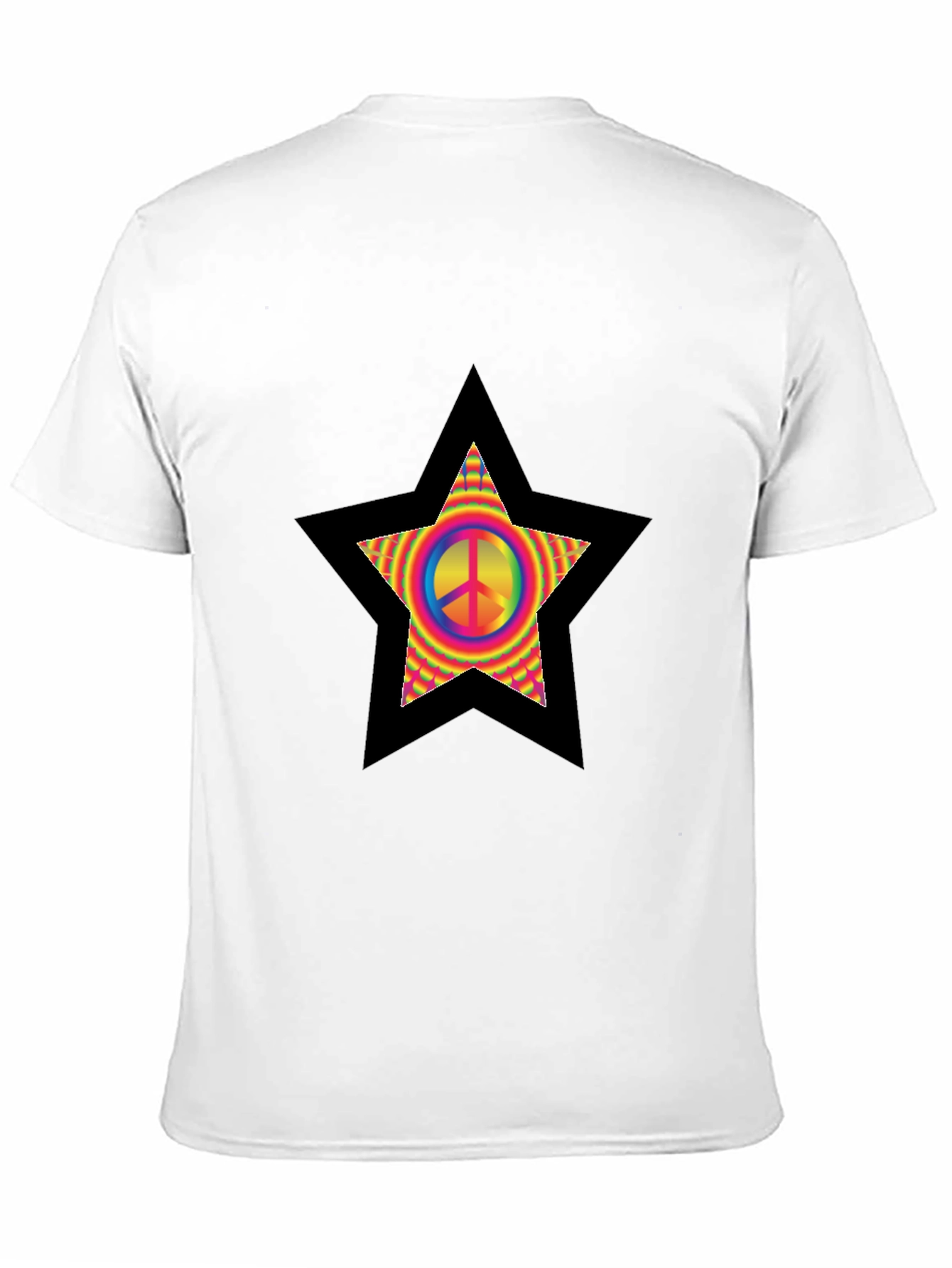 Peace Star T-Shirt - Retro Hippie Style