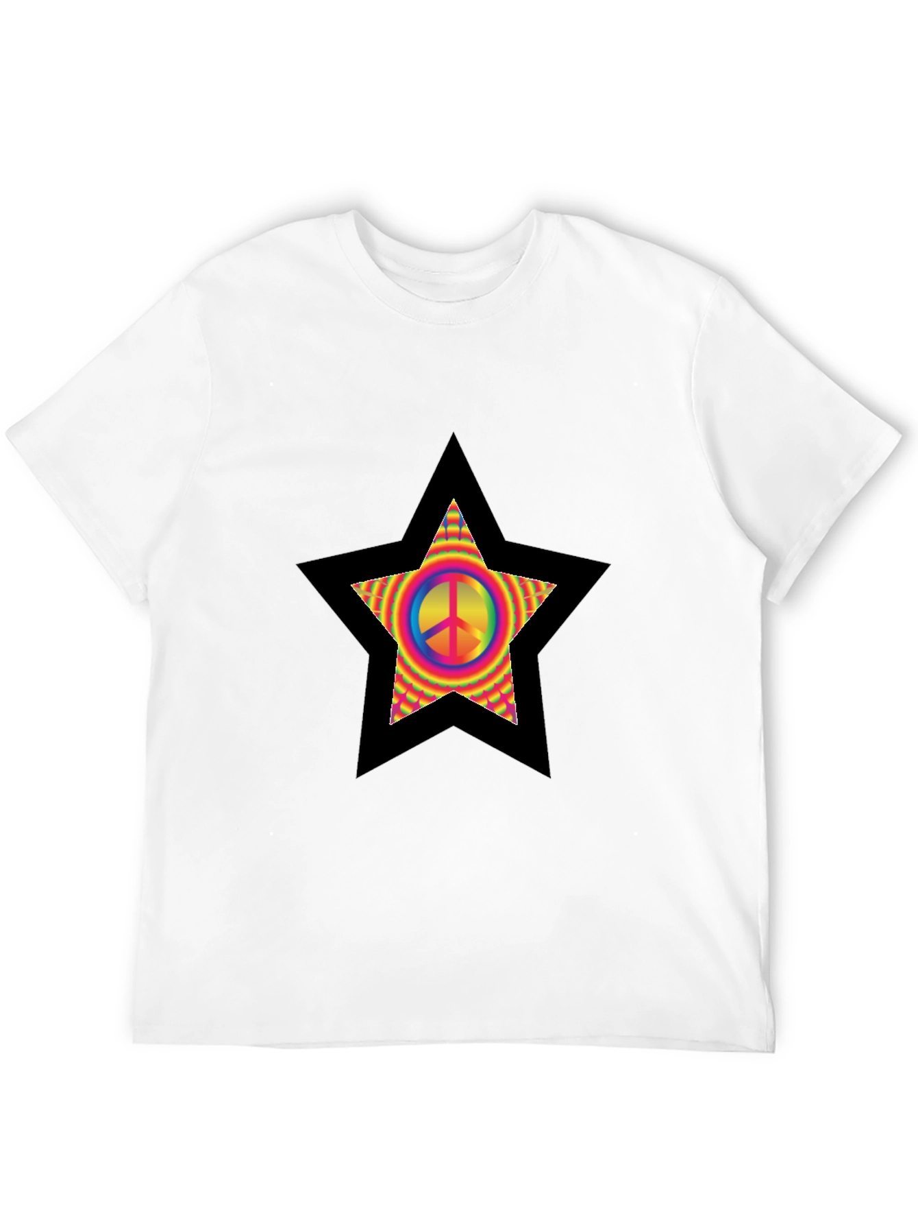 Peace Star T-Shirt - Retro Hippie Style