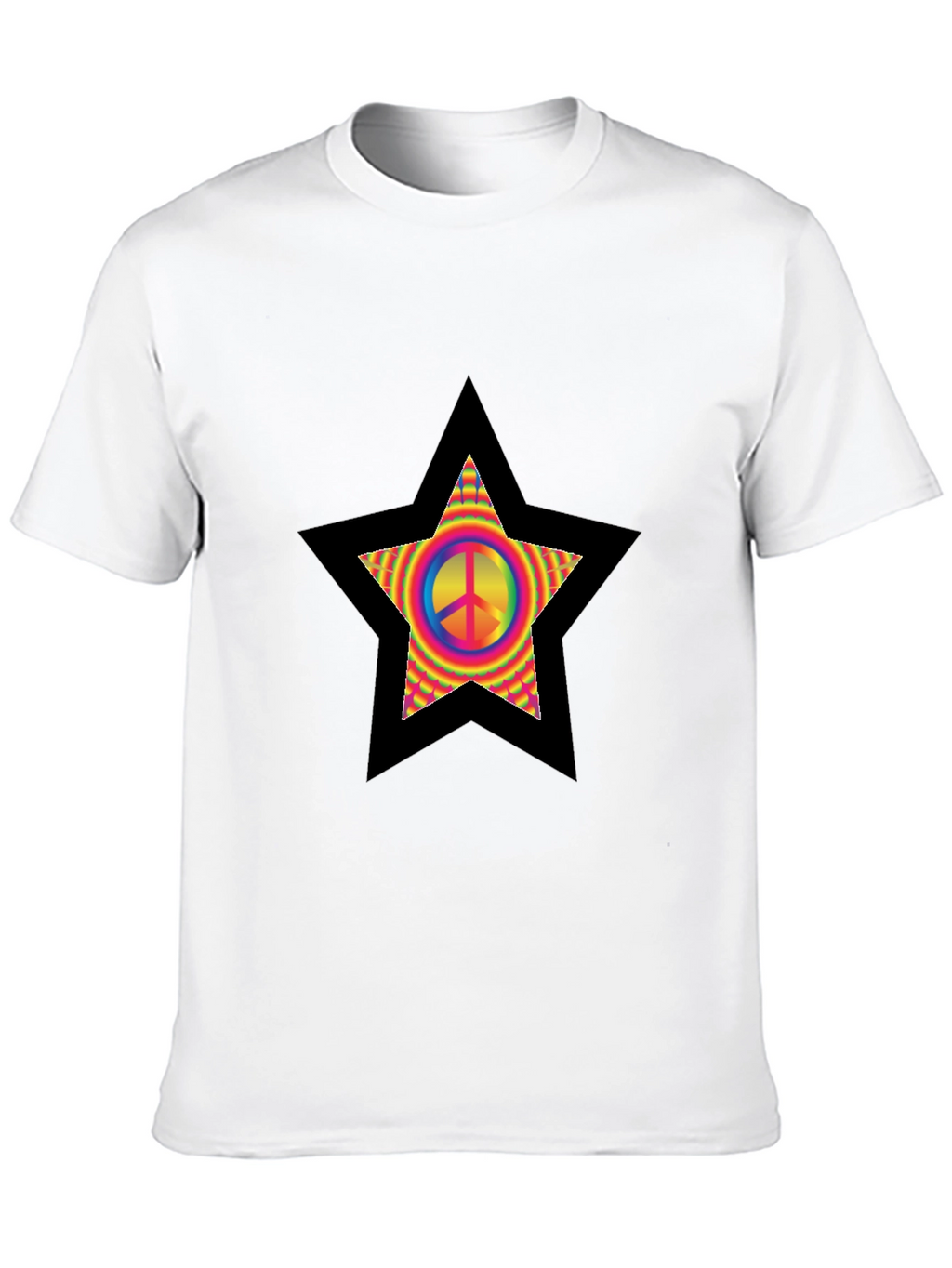Peace Star T-Shirt - Retro Hippie Style
