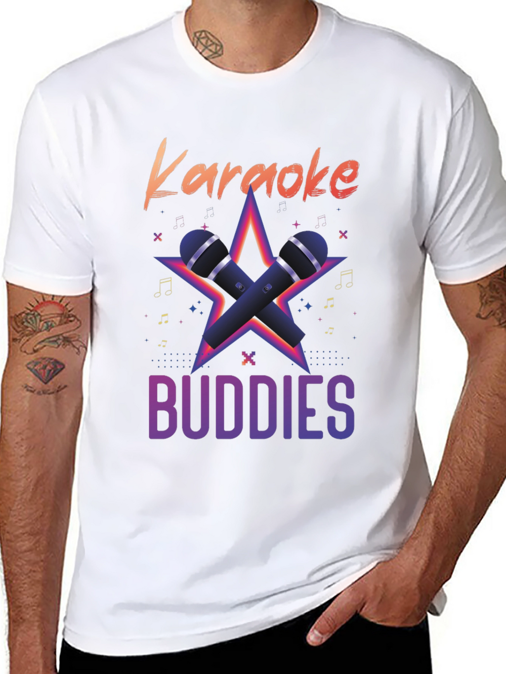 Karaoke Buddies Graphic Tee - Black