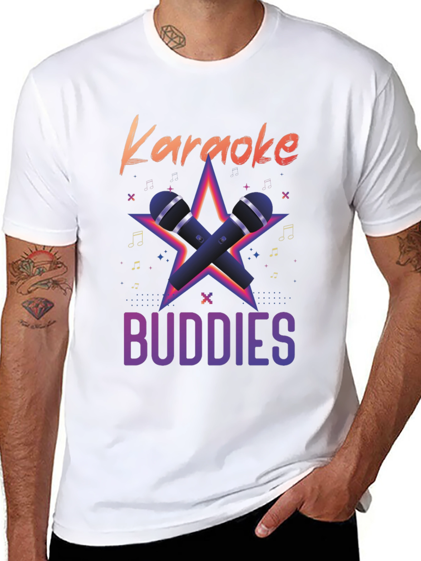 Karaoke Buddies Graphic Tee - Black