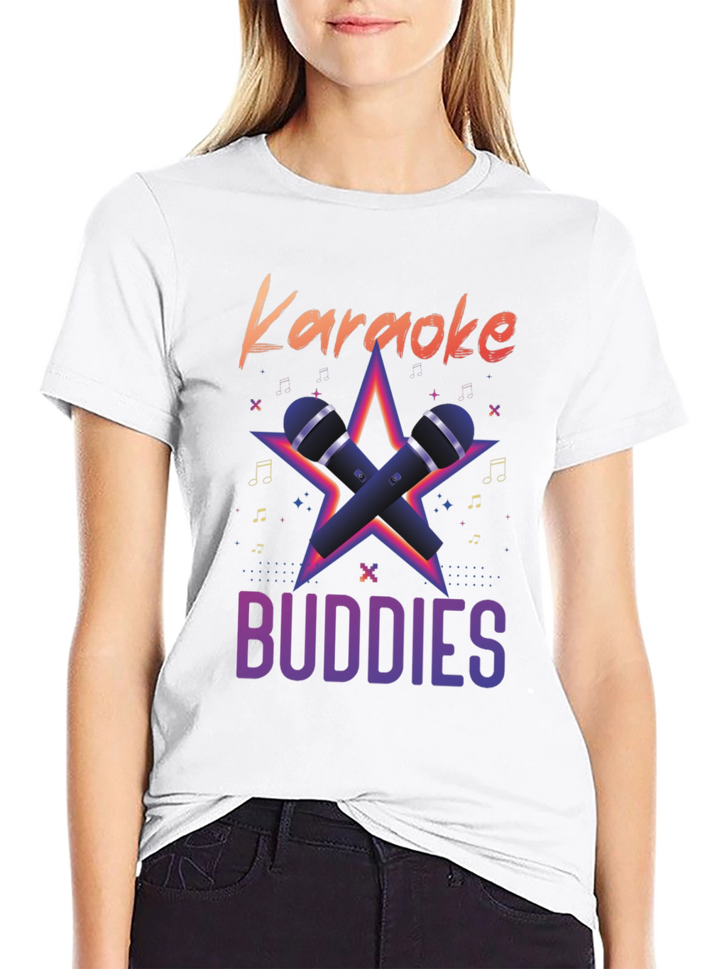 Karaoke Buddies Graphic Tee - Black