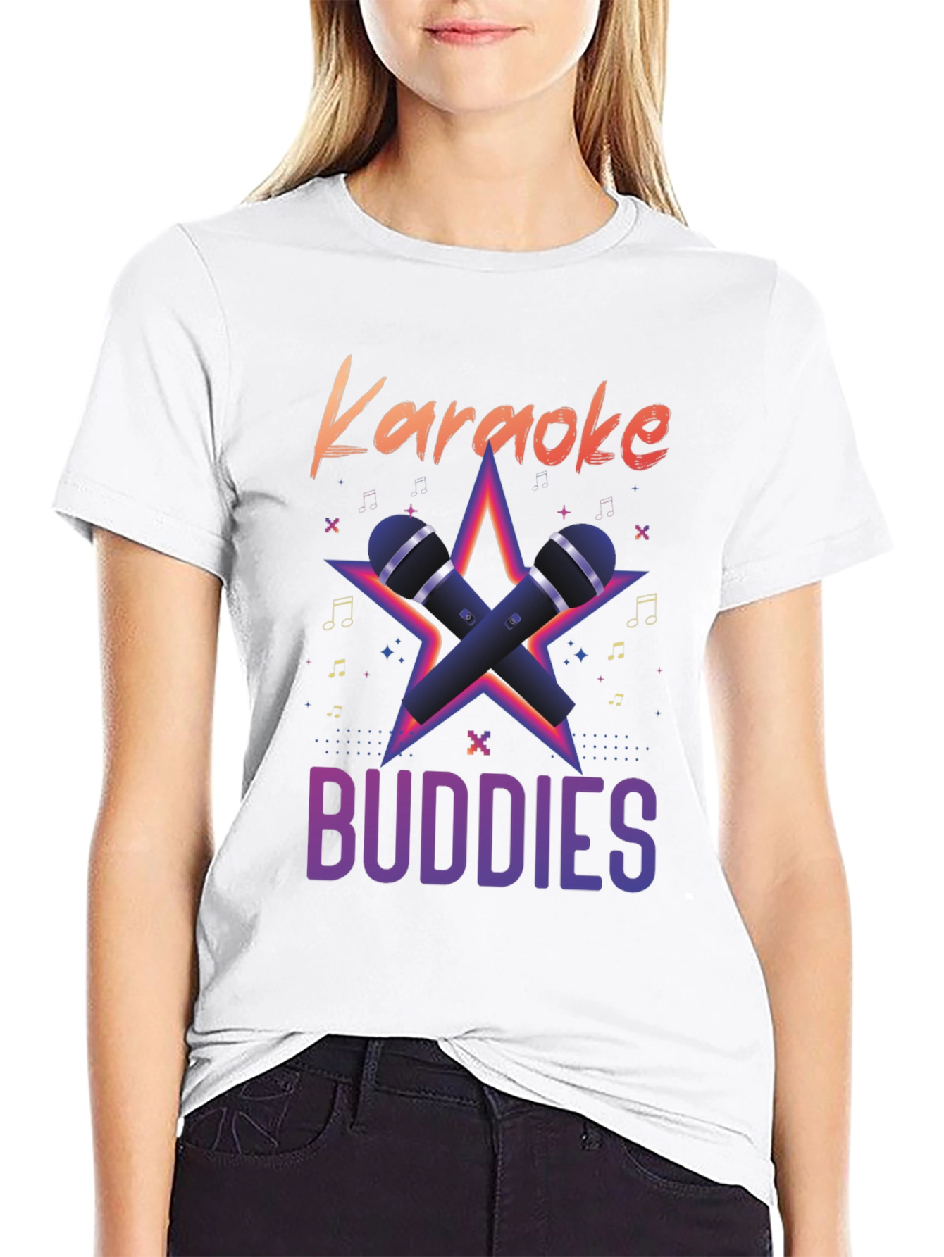 Karaoke Buddies Graphic Tee - Black