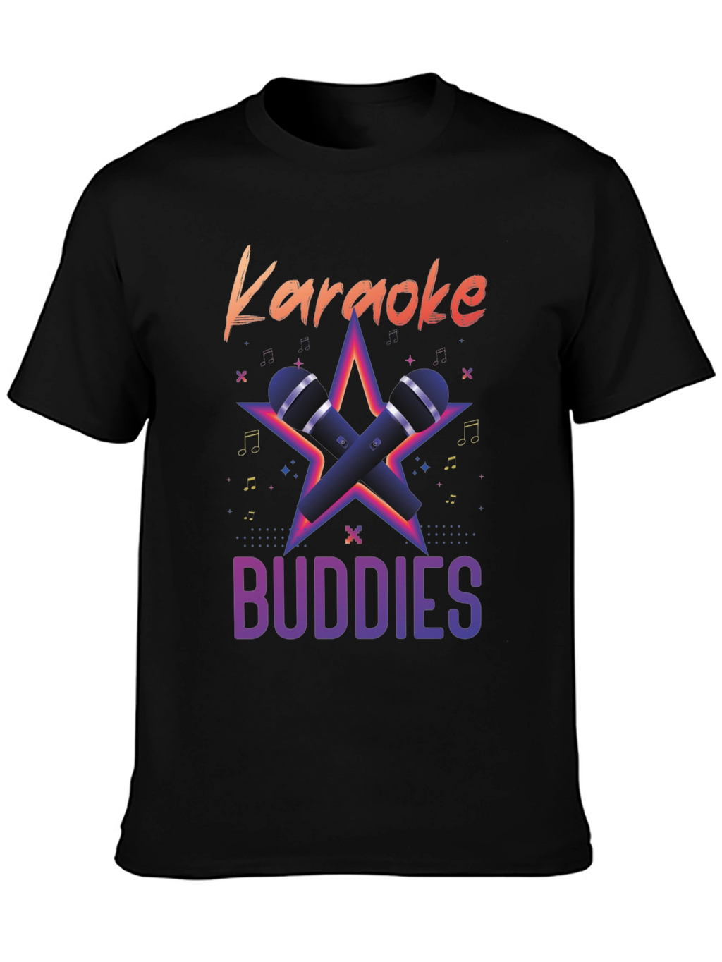 Karaoke Buddies Graphic Tee - Black