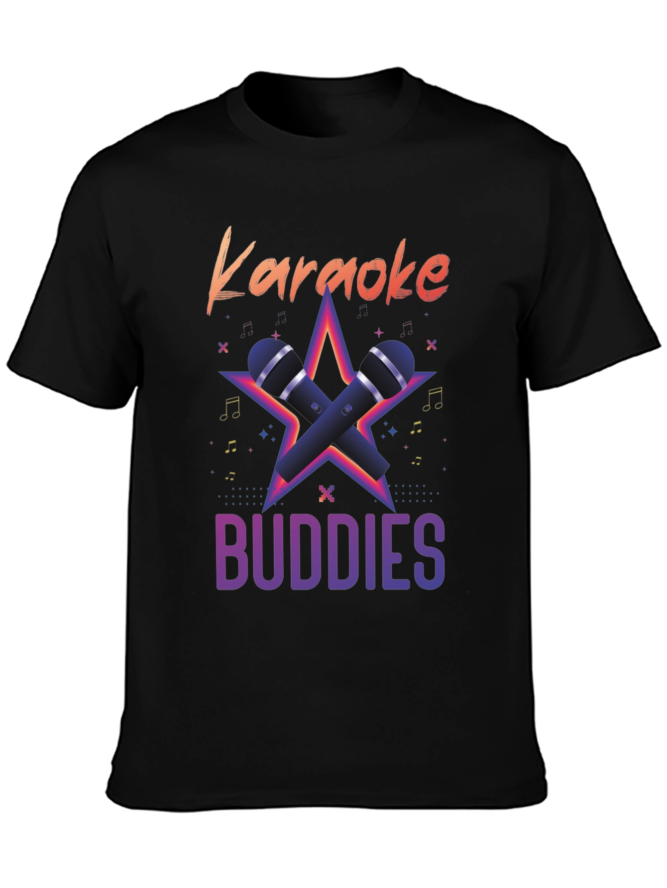 Karaoke Buddies Graphic Tee - Black