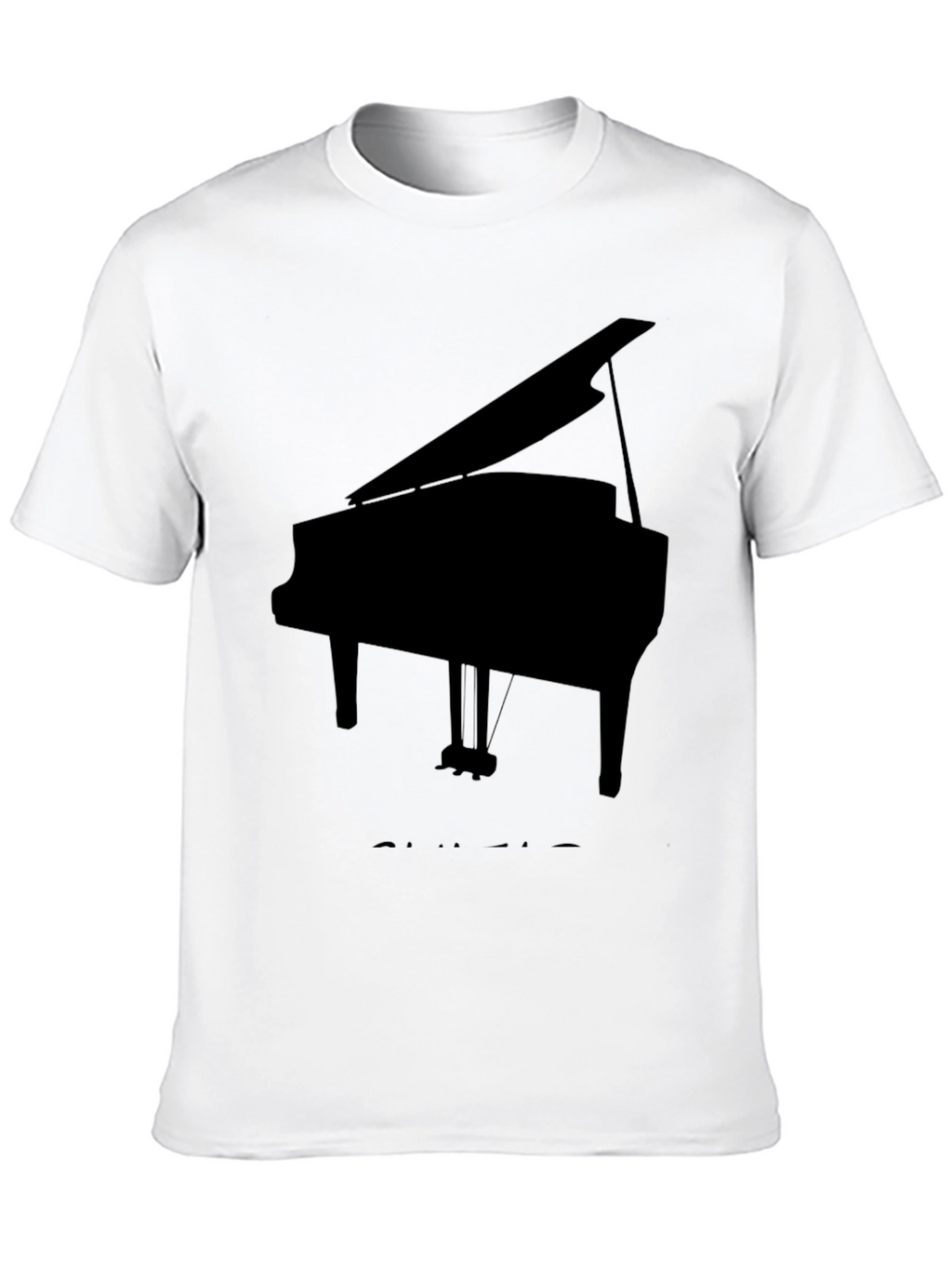 Piano Graphic Tee - Musical Instrument T-Shirt