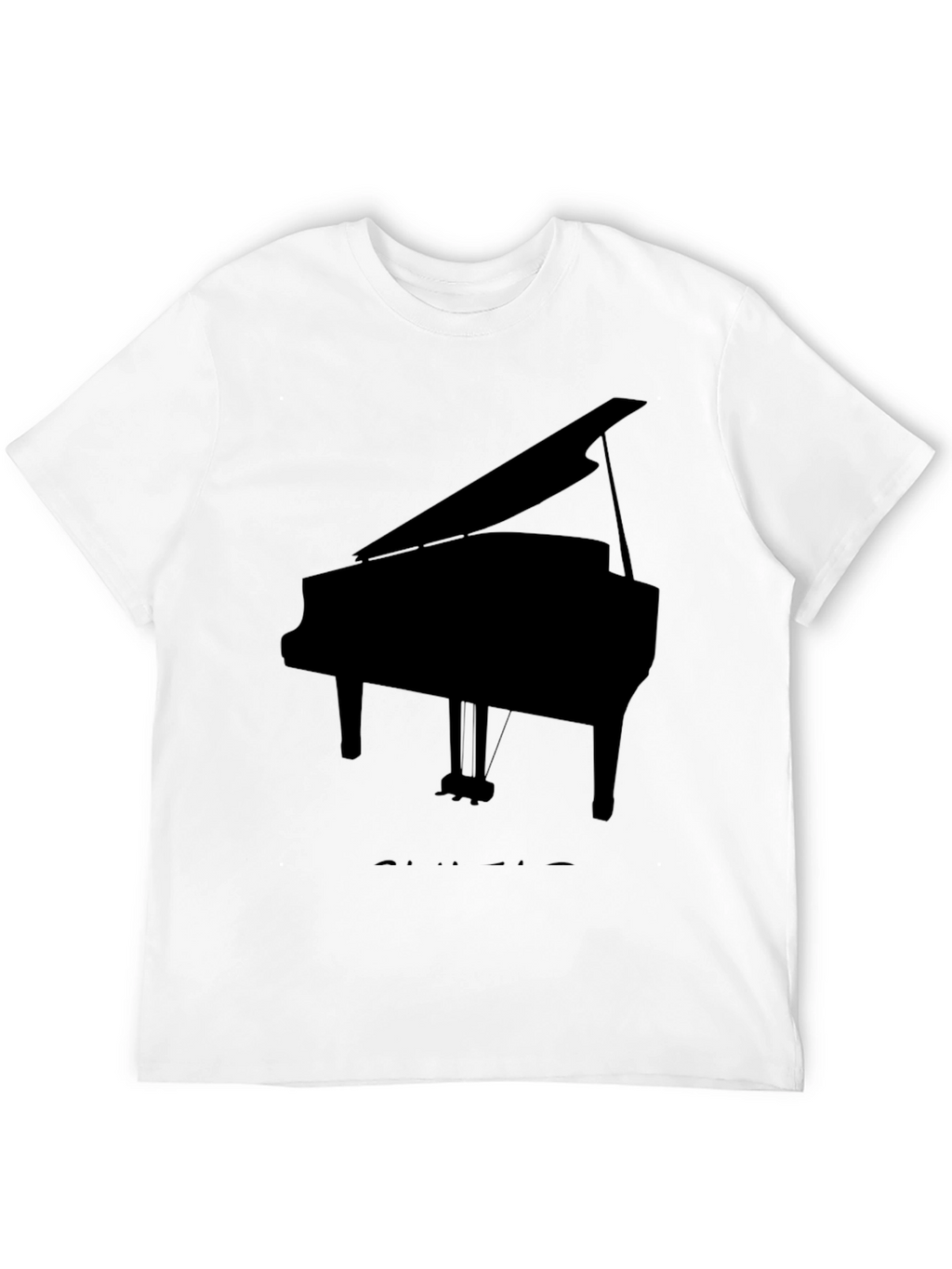 Piano Graphic Tee - Musical Instrument T-Shirt