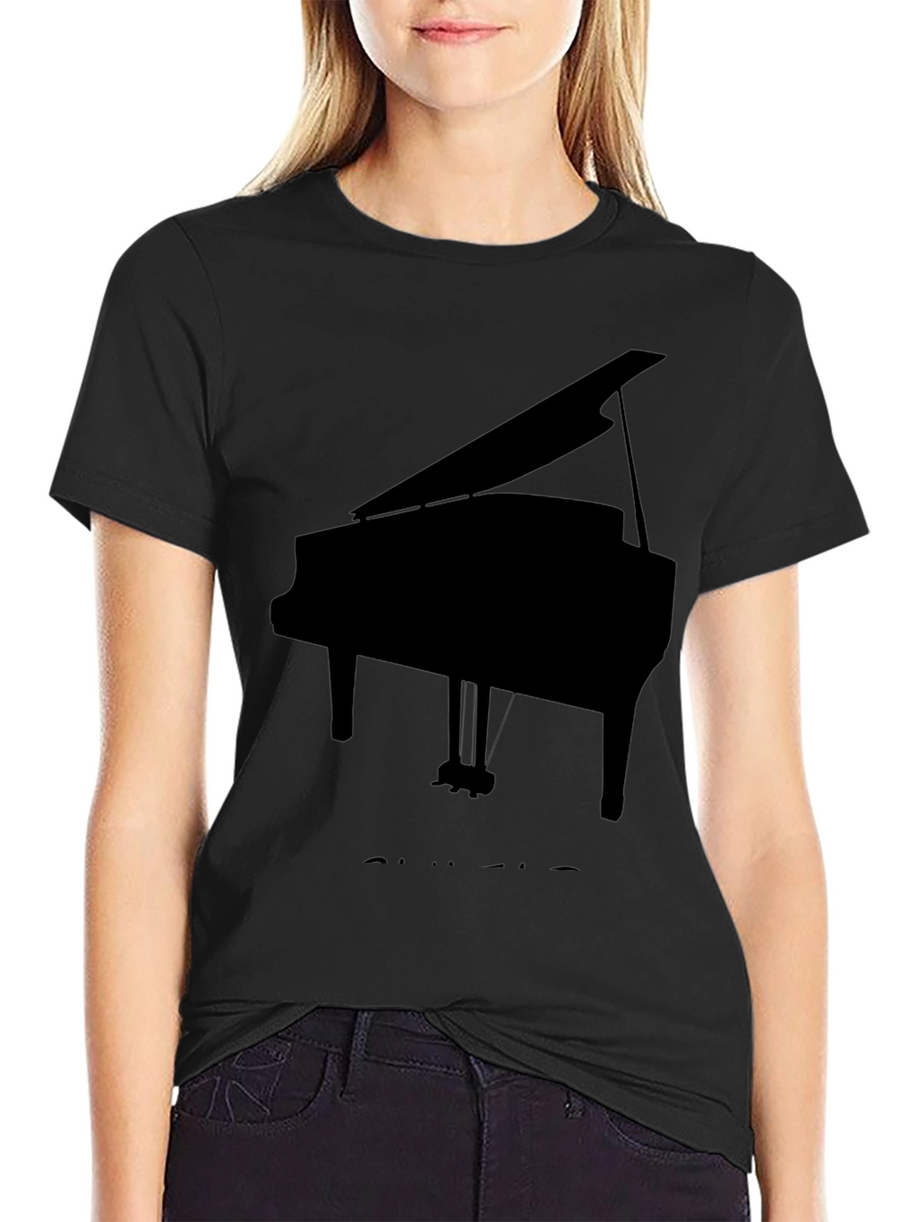 Piano Graphic Tee - Musical Instrument T-Shirt