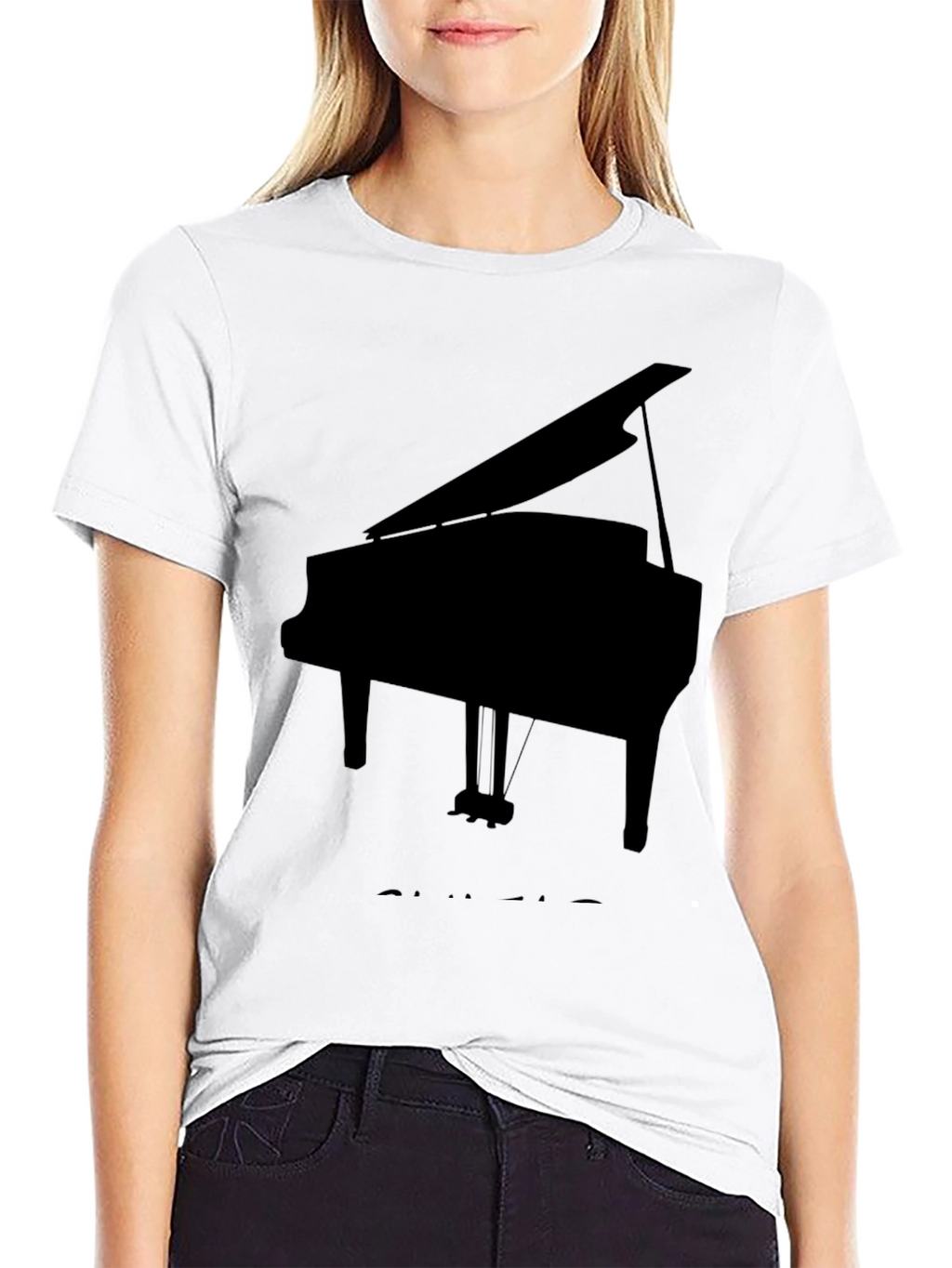 Piano Graphic Tee - Musical Instrument T-Shirt