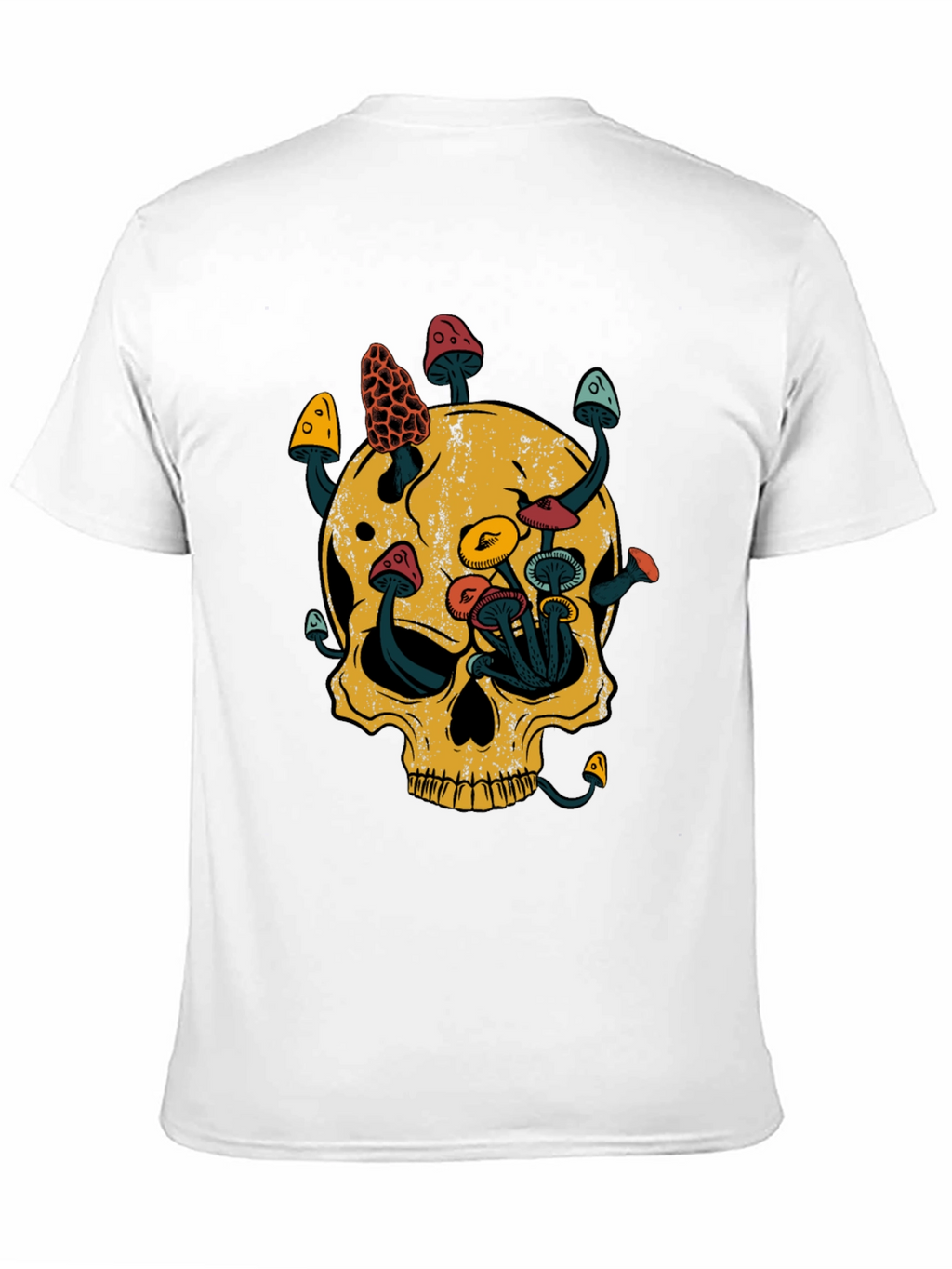 Skull & Mushroom Graphic Tee - Black