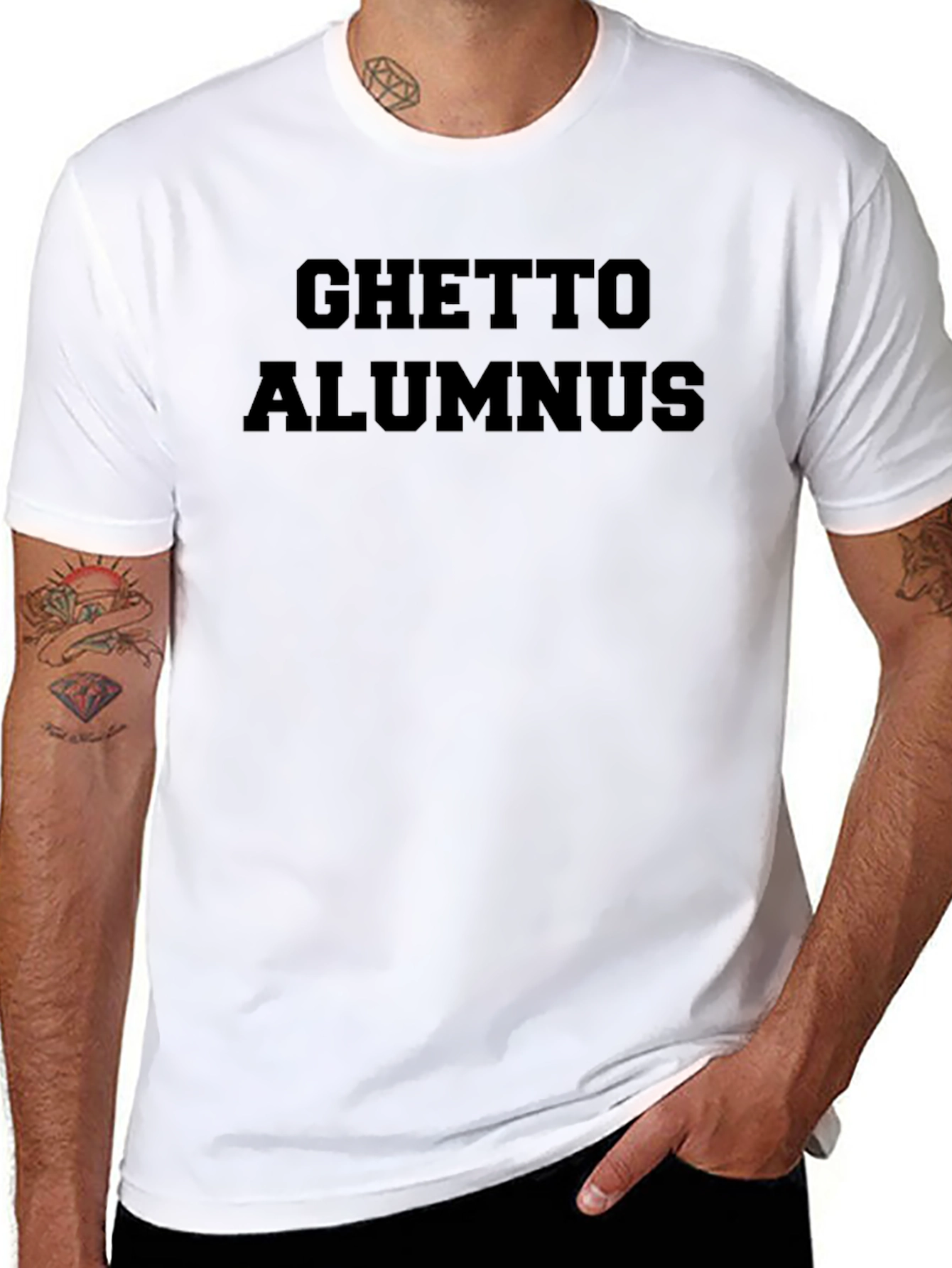 Ghetto Alumnus Black Graphic Tee