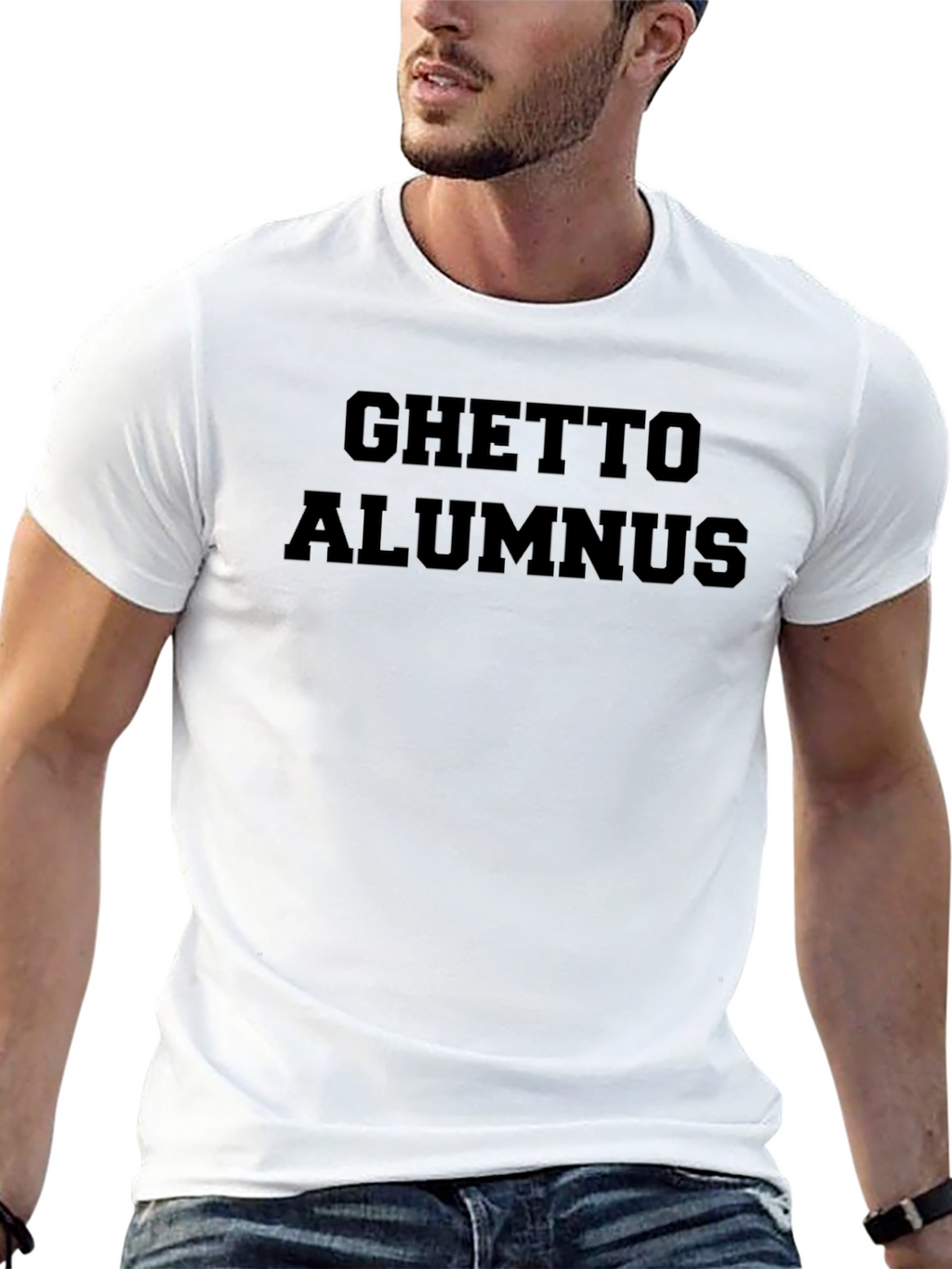 Ghetto Alumnus Black Graphic Tee
