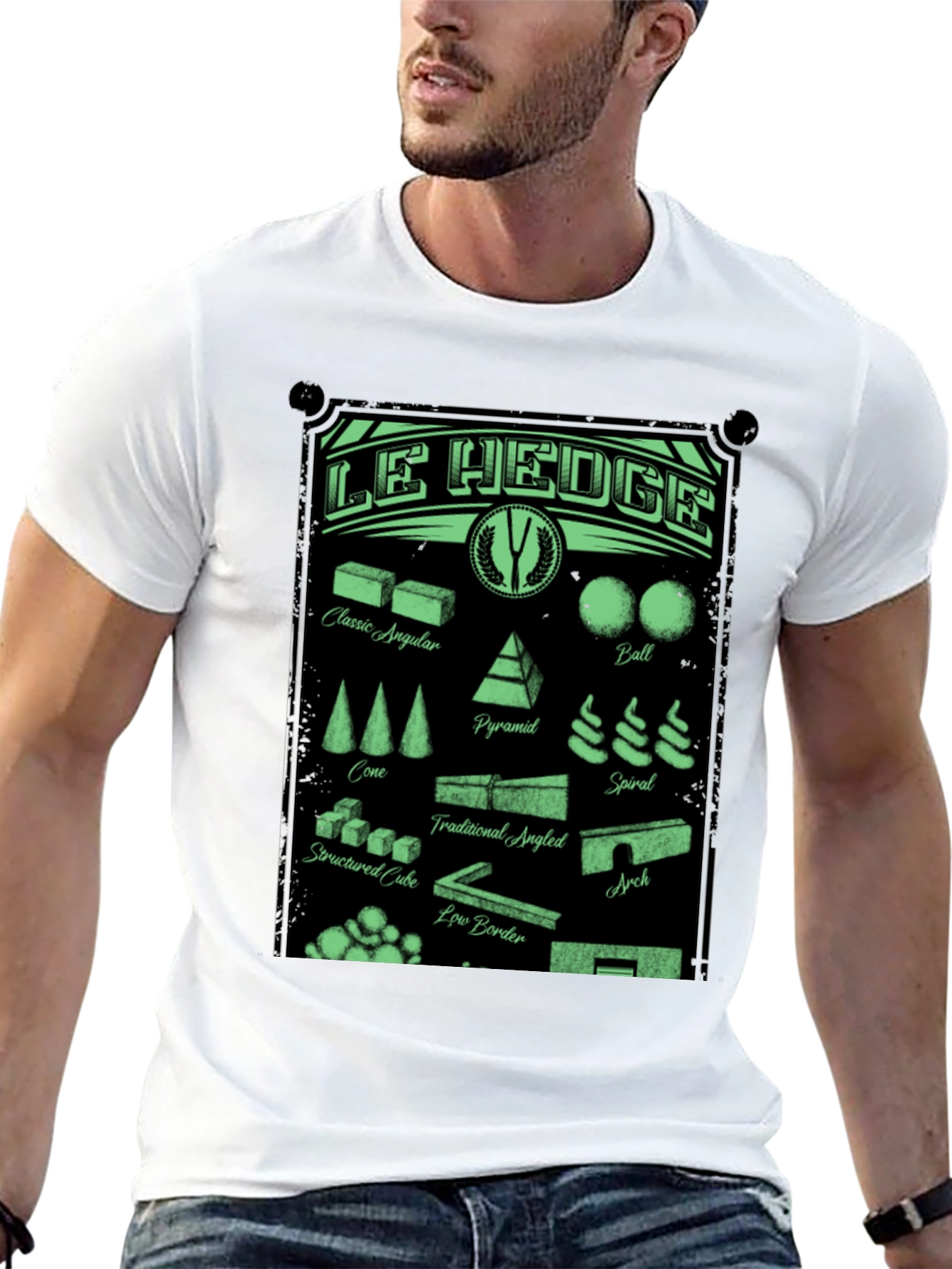 Le Hedge T-Shirt: Garden Shape Designs