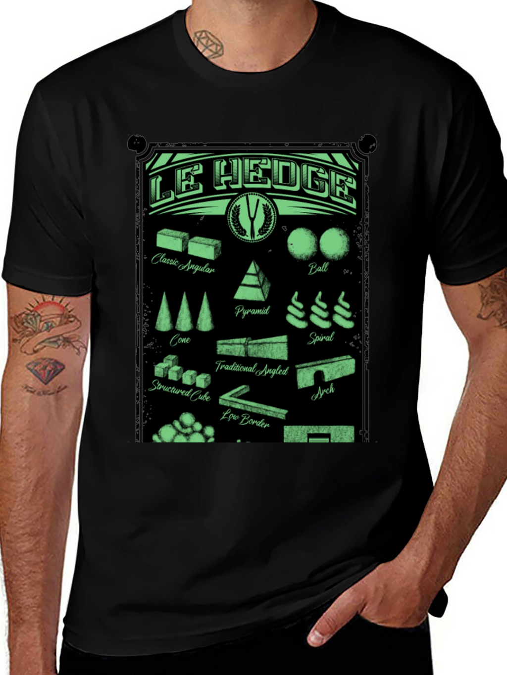 Le Hedge T-Shirt: Garden Shape Designs