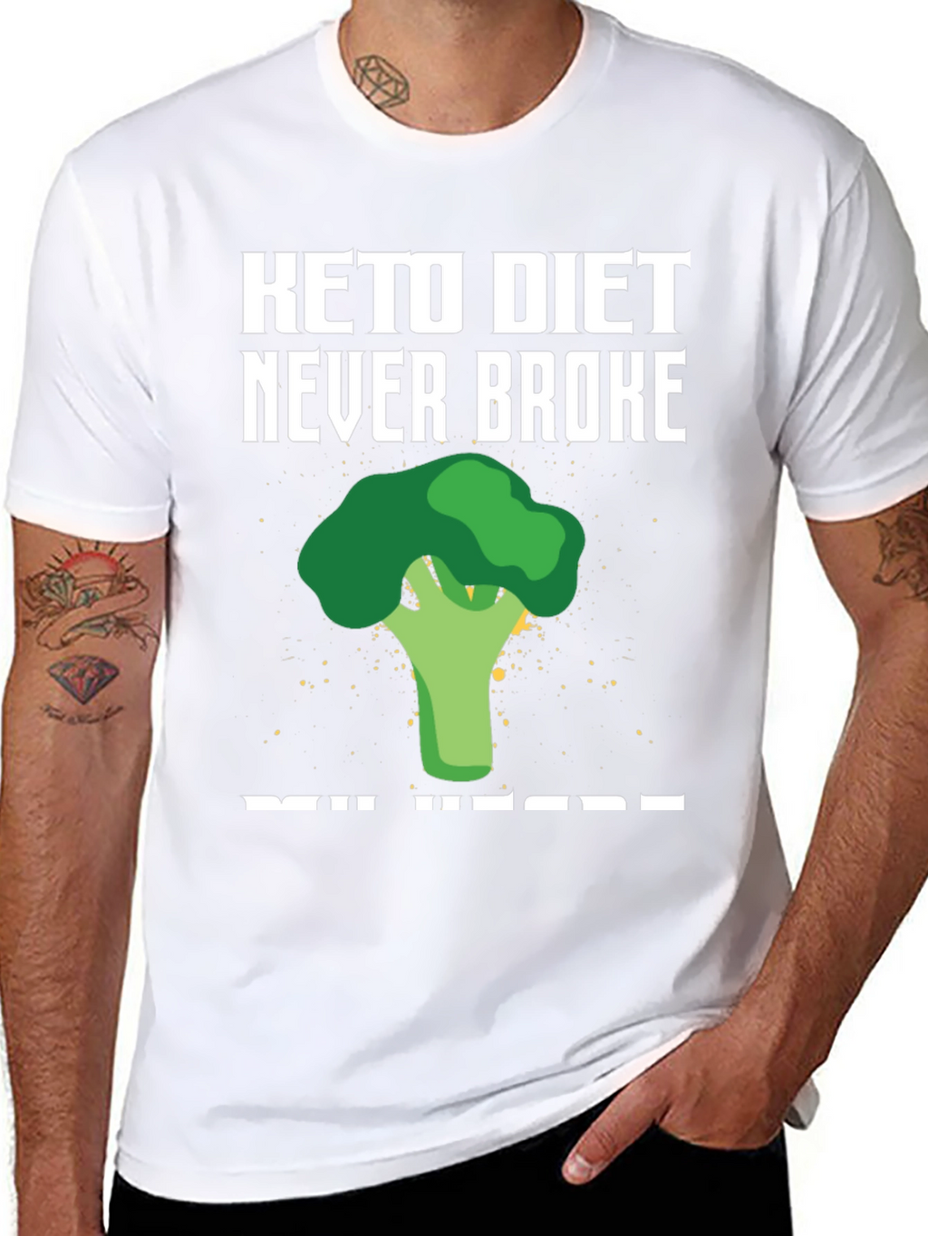 Keto Diet Broccoli Graphic T-Shirt