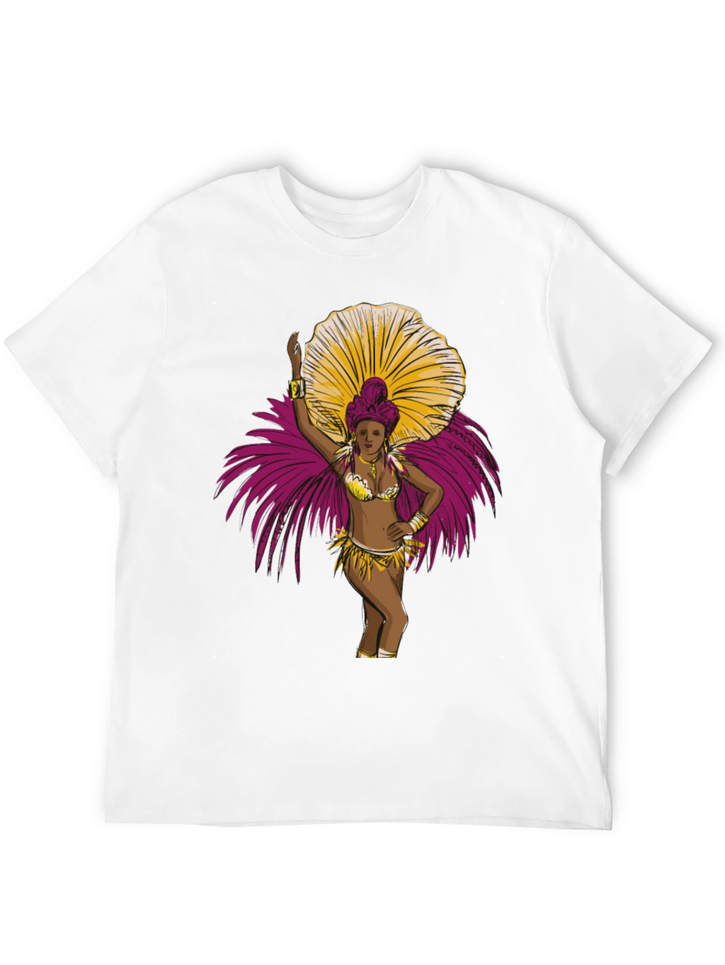 Carnival Dancer Graphic T-Shirt - Bold Black Tee