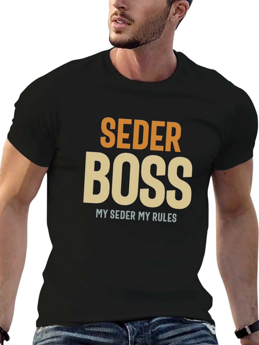 Seder Boss T-Shirt - Passover Humor Apparel