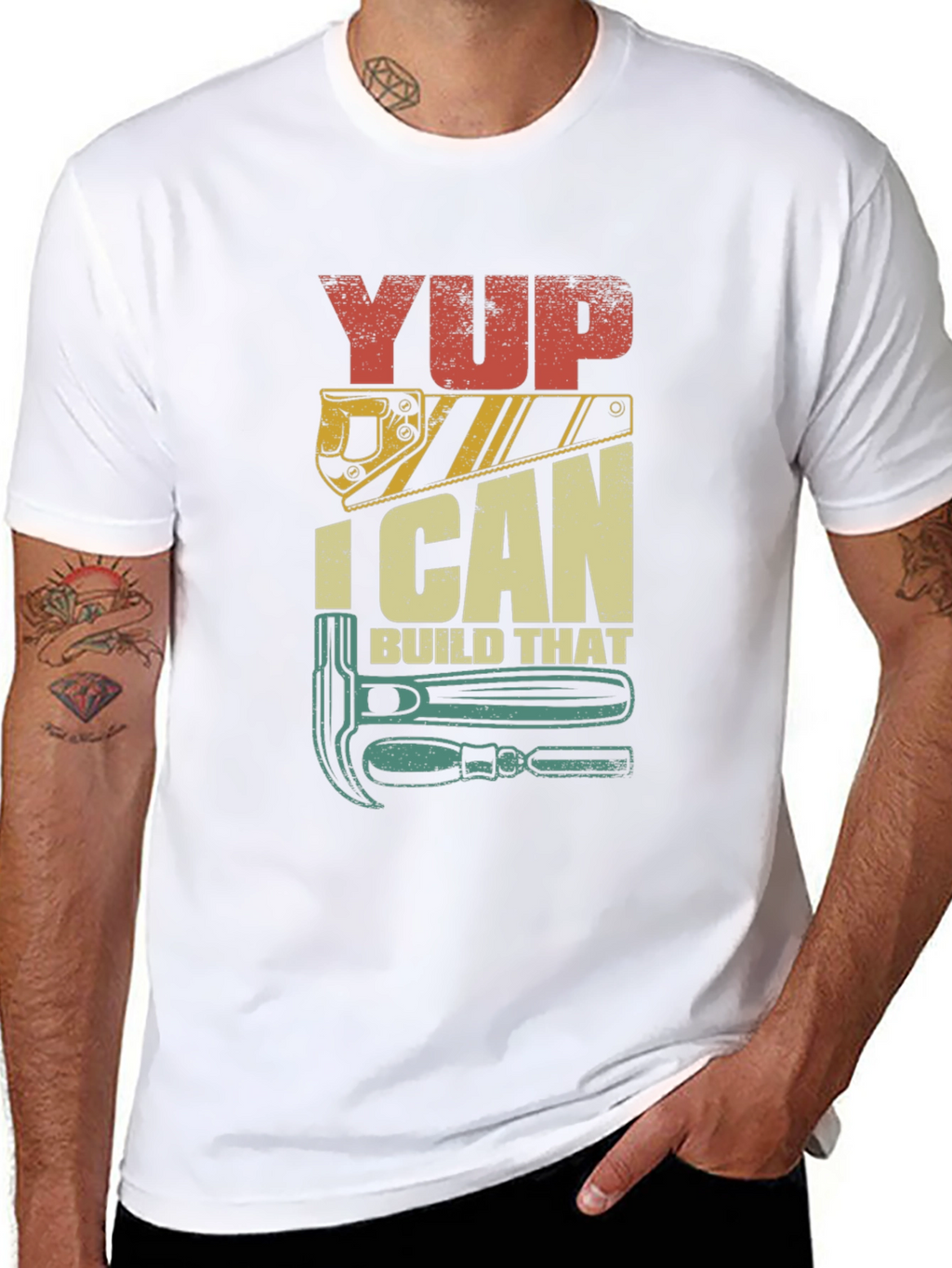 Yup I Can Build That - Mens Graphic T-Shirt
