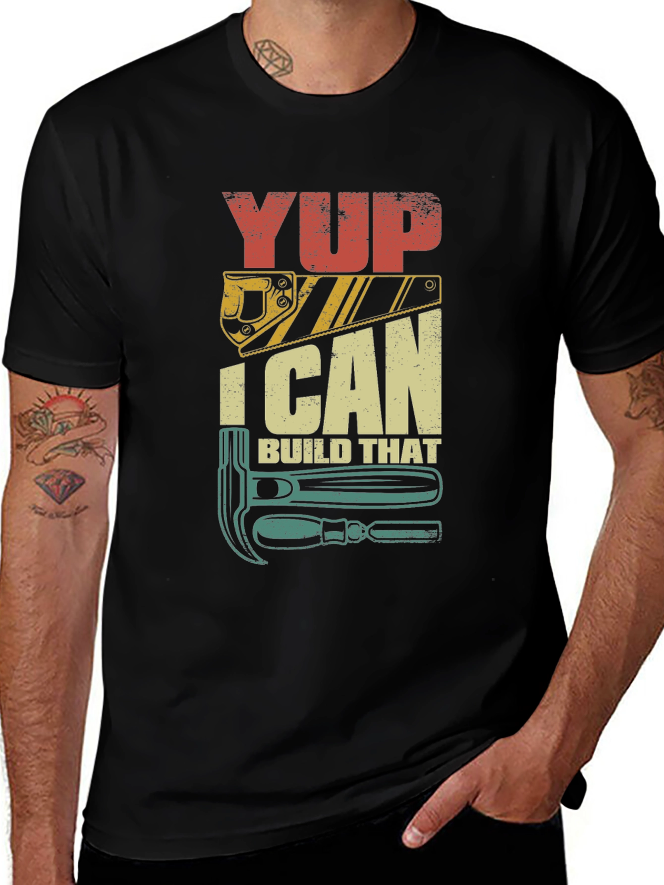Yup I Can Build That - Mens Graphic T-Shirt