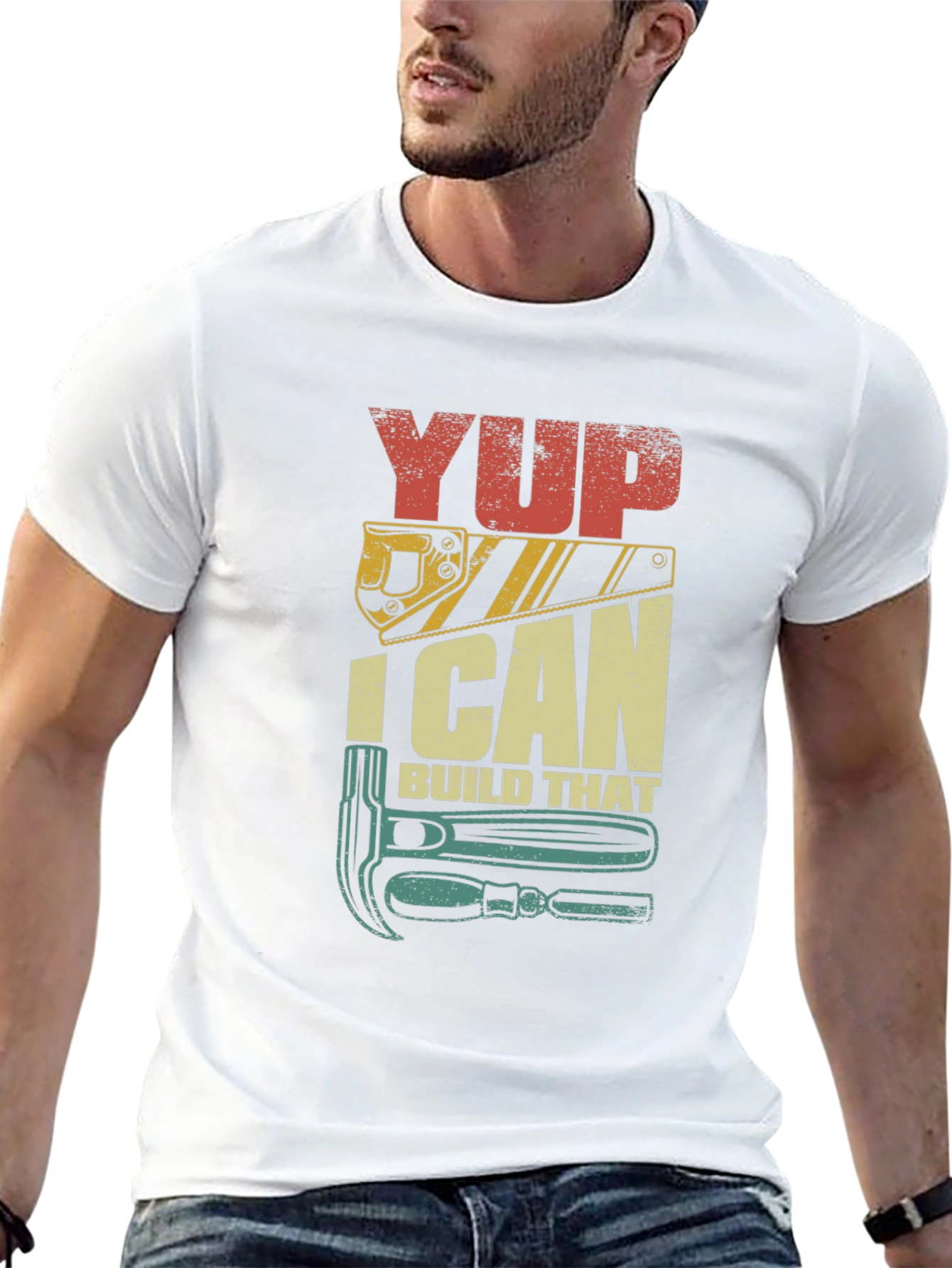 Yup I Can Build That - Mens Graphic T-Shirt