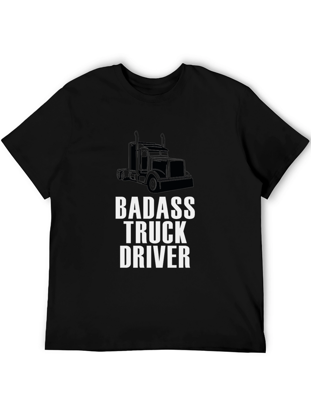 Badass Truck Driver Graphic Tee - Black