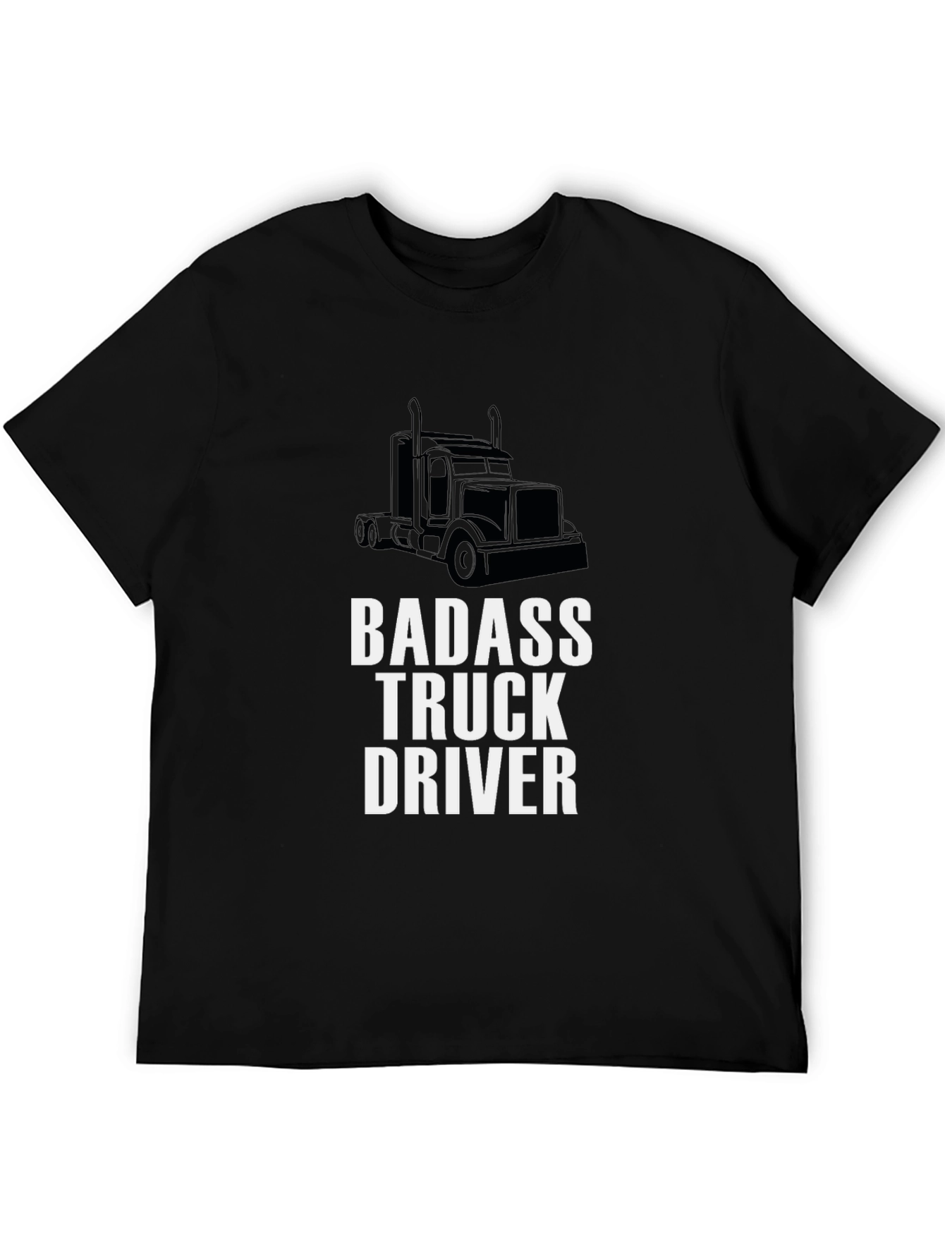 Badass Truck Driver Graphic Tee - Black
