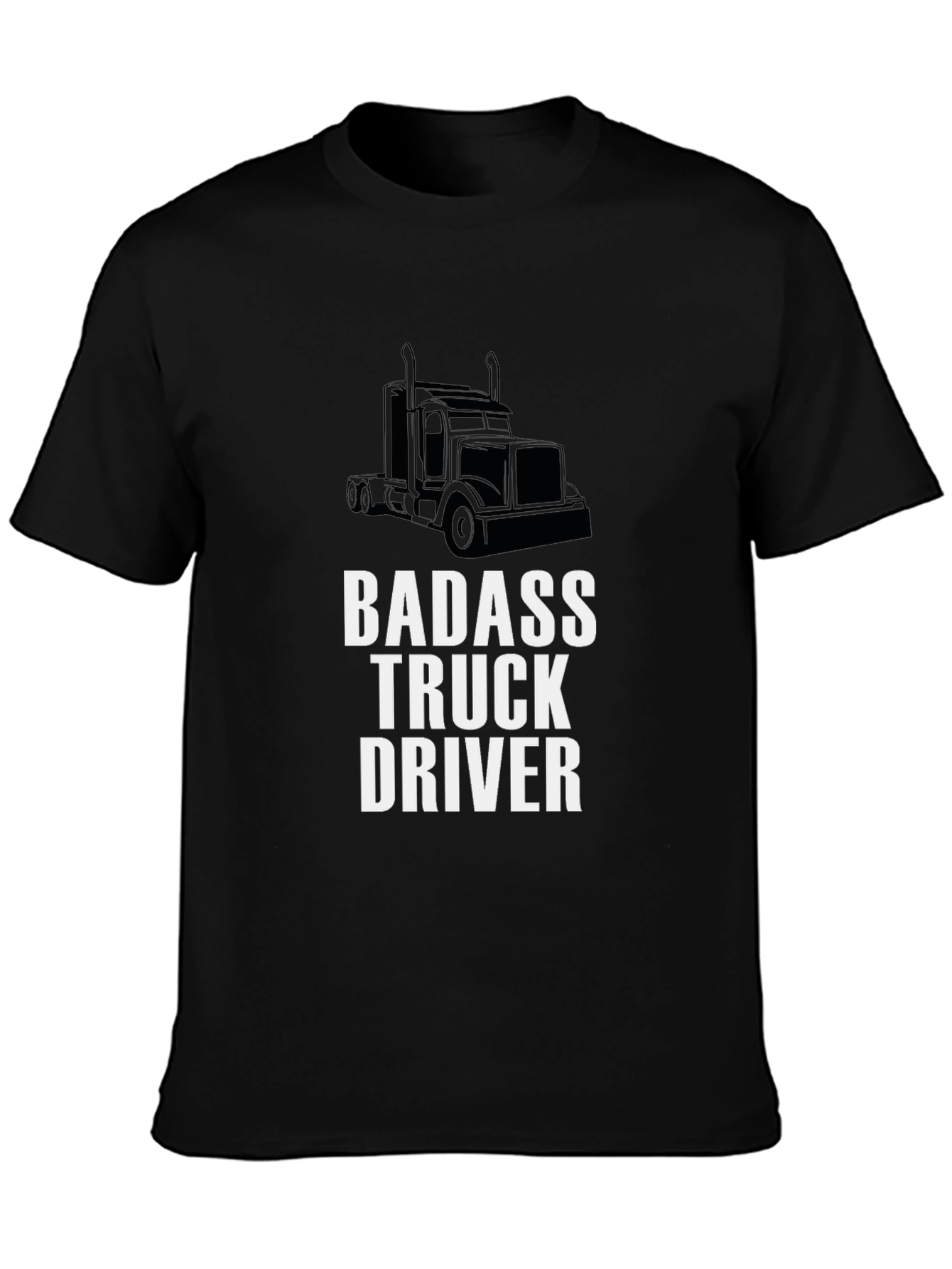 Badass Truck Driver Graphic Tee - Black