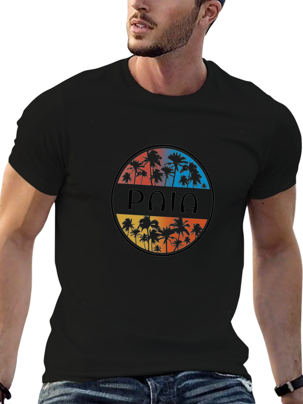 Paia Palm Tree Sunset T-Shirt