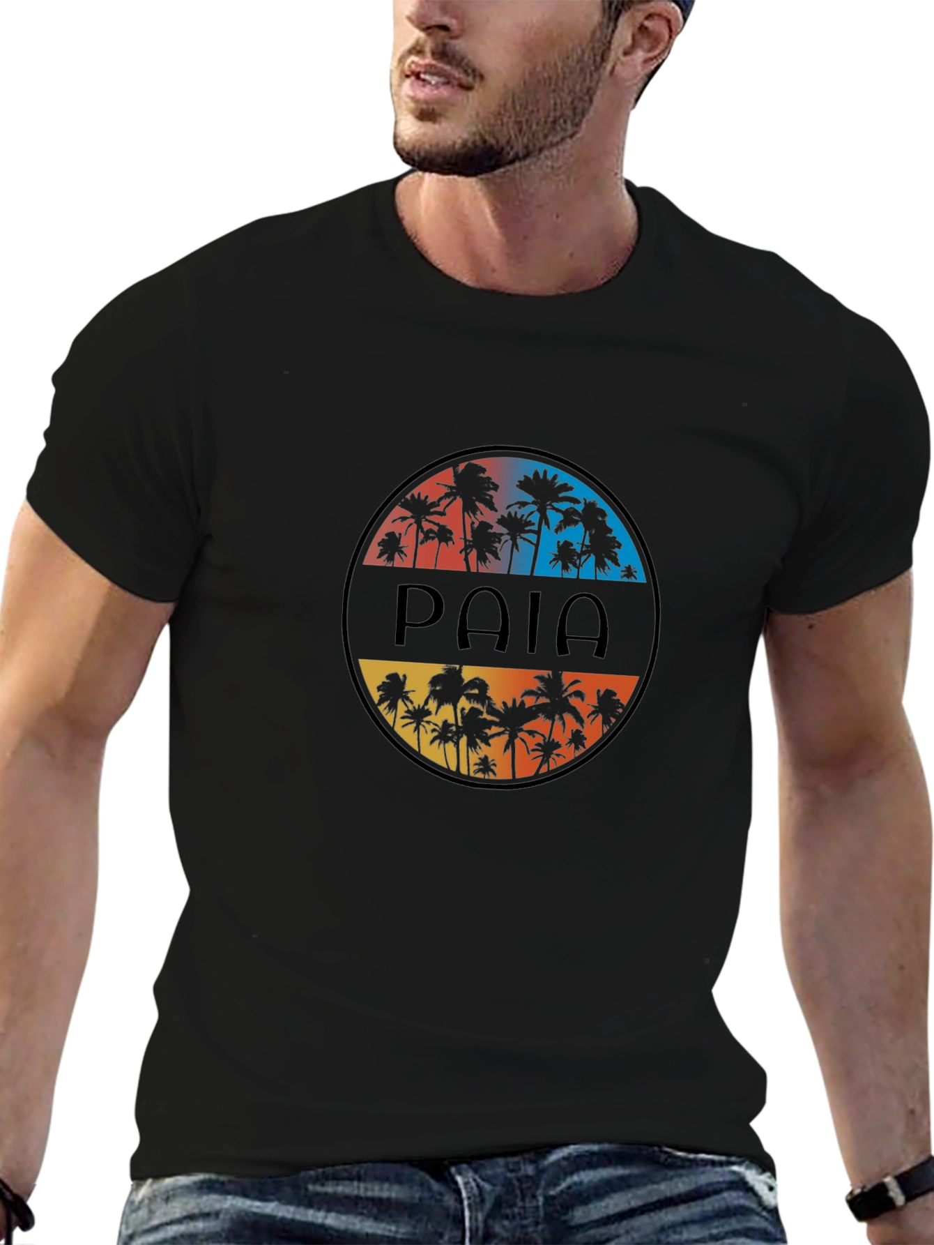 Paia Palm Tree Sunset T-Shirt