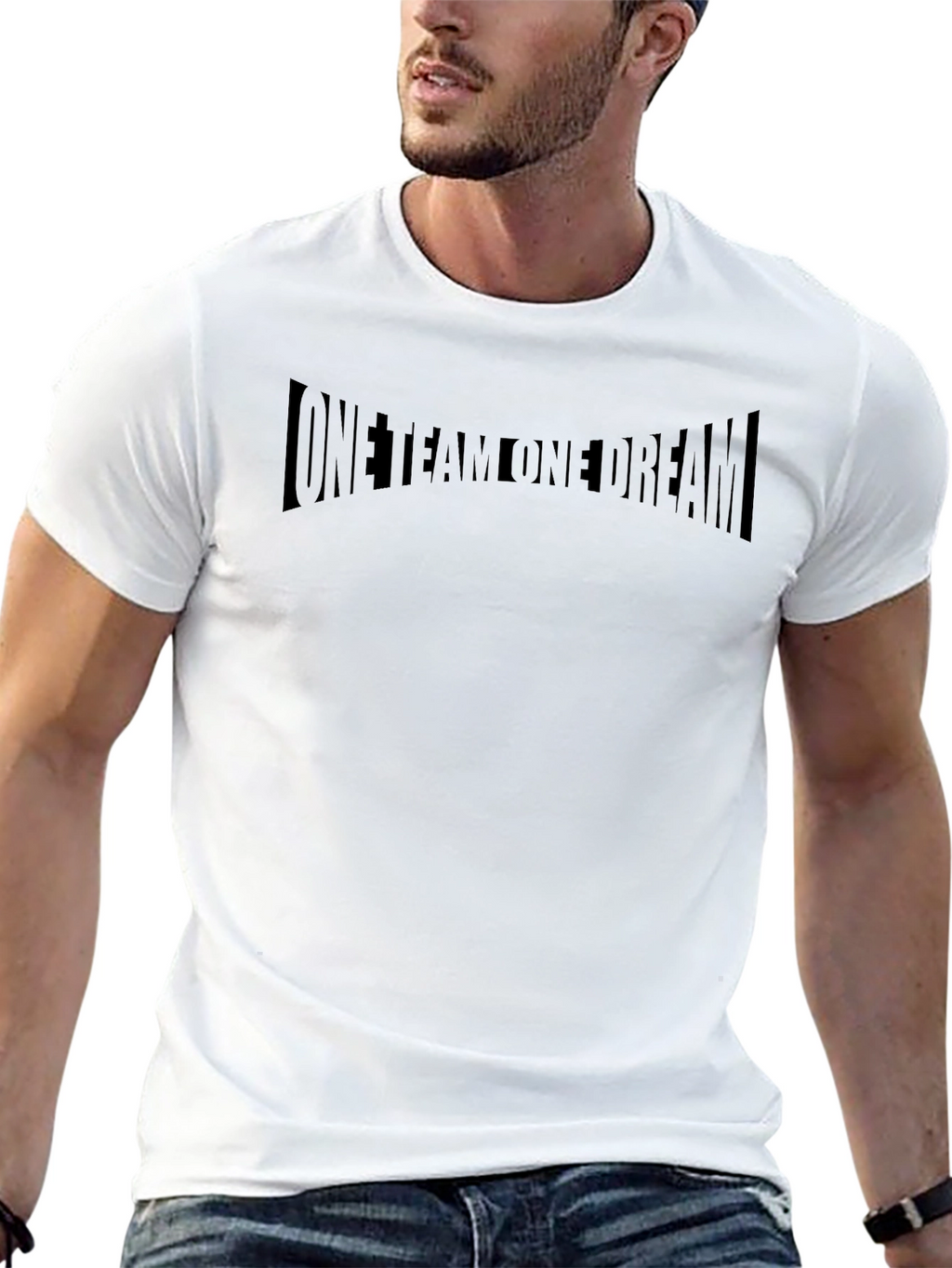 One Team One Dream Black Graphic Tee