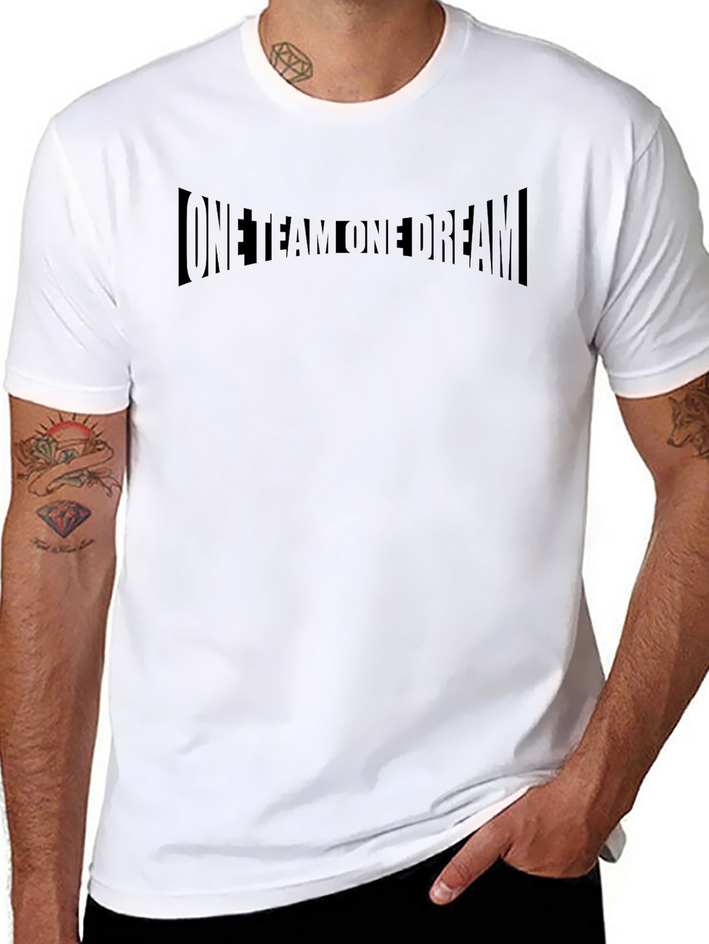 One Team One Dream Black Graphic Tee