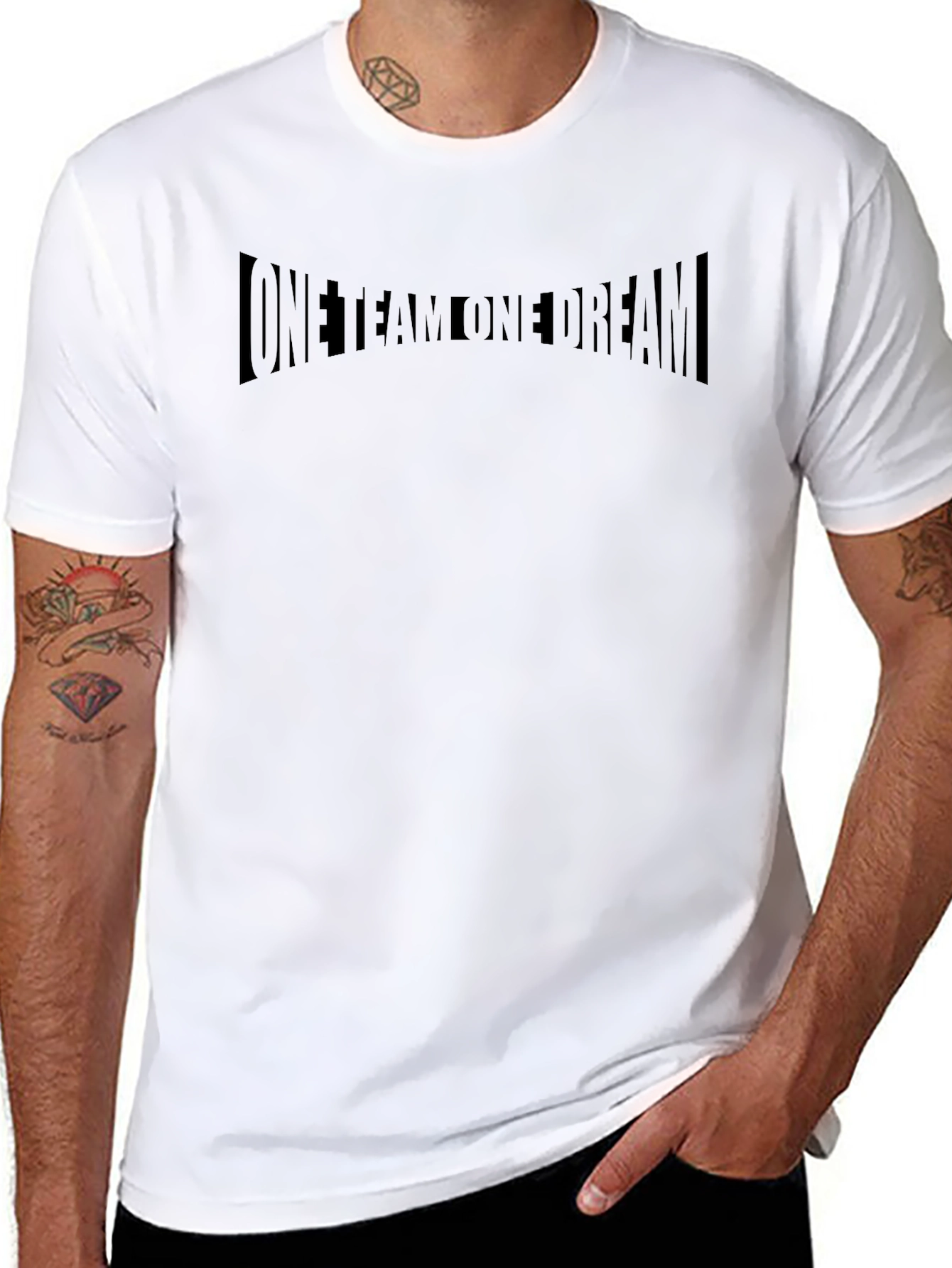 One Team One Dream Black Graphic Tee