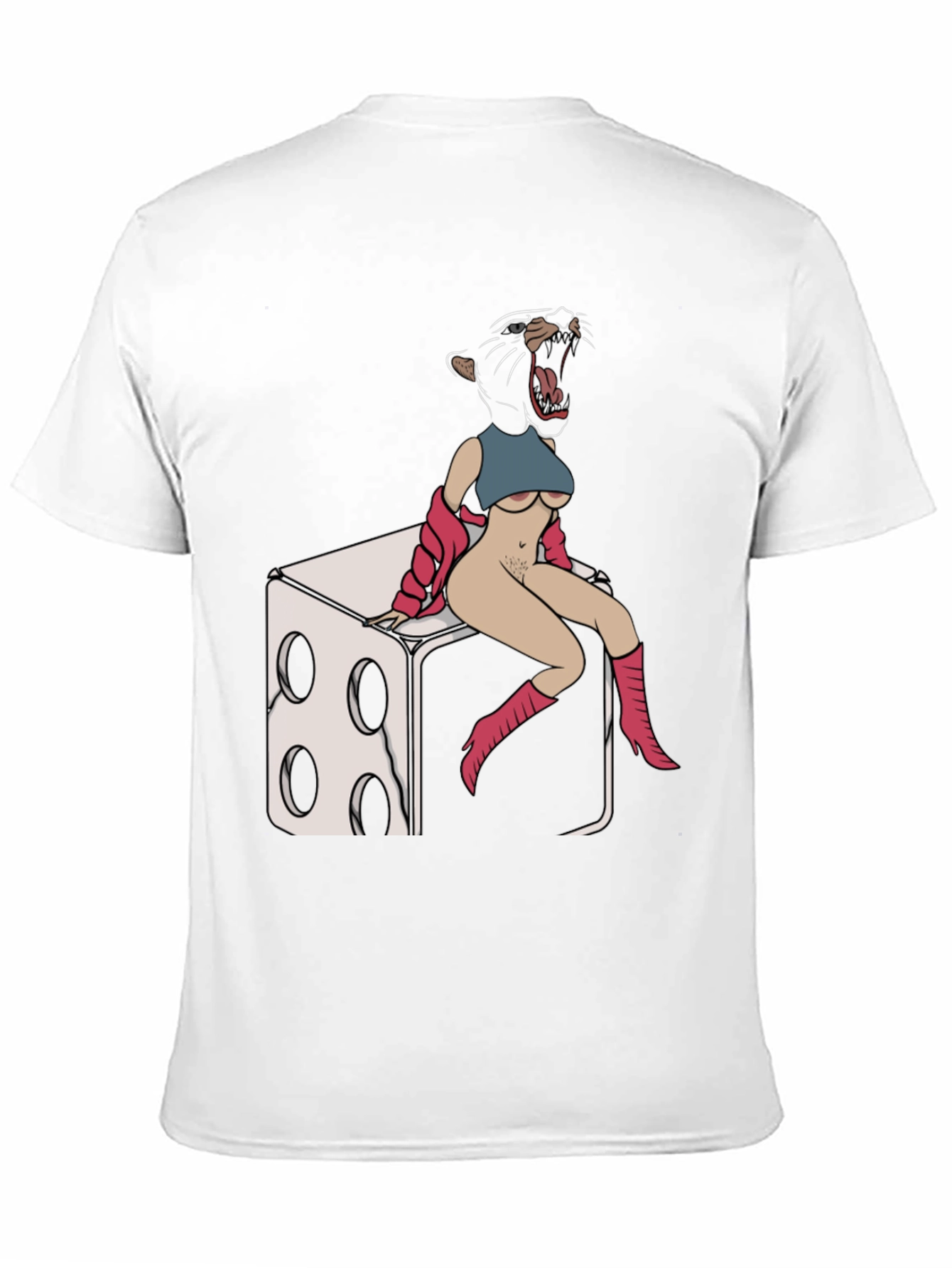 Panther Woman Dice T-Shirt - Edgy Graphic Tee