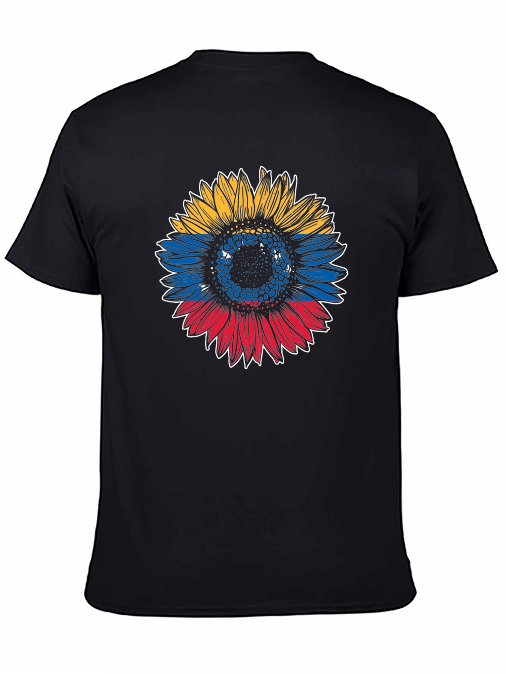 Colombian Flag Sunflower Graphic T-Shirt
